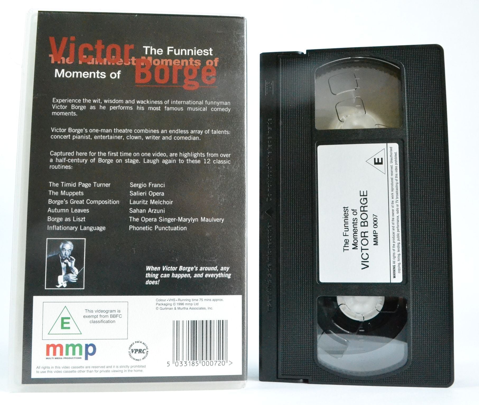 The Funniest Moments Of Victor Borge: 12 Classic Routines - Comedy Master - Pal - VHS-