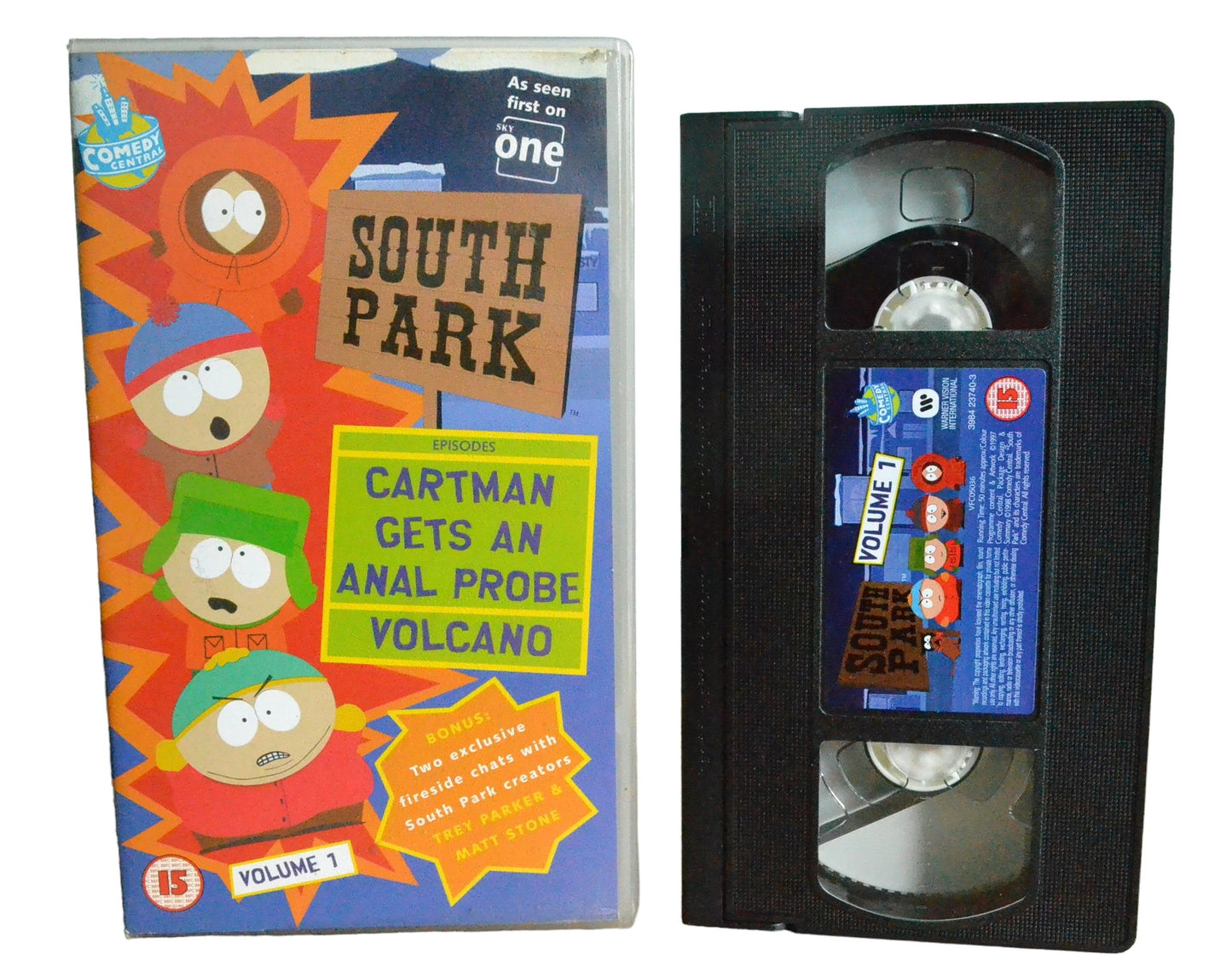 South Park : Volume 1 (Cartman Gets An Anal Probe / Volcano) - Warner Vision Entertainment - 3984237403 - Comedy - Pal - VHS-