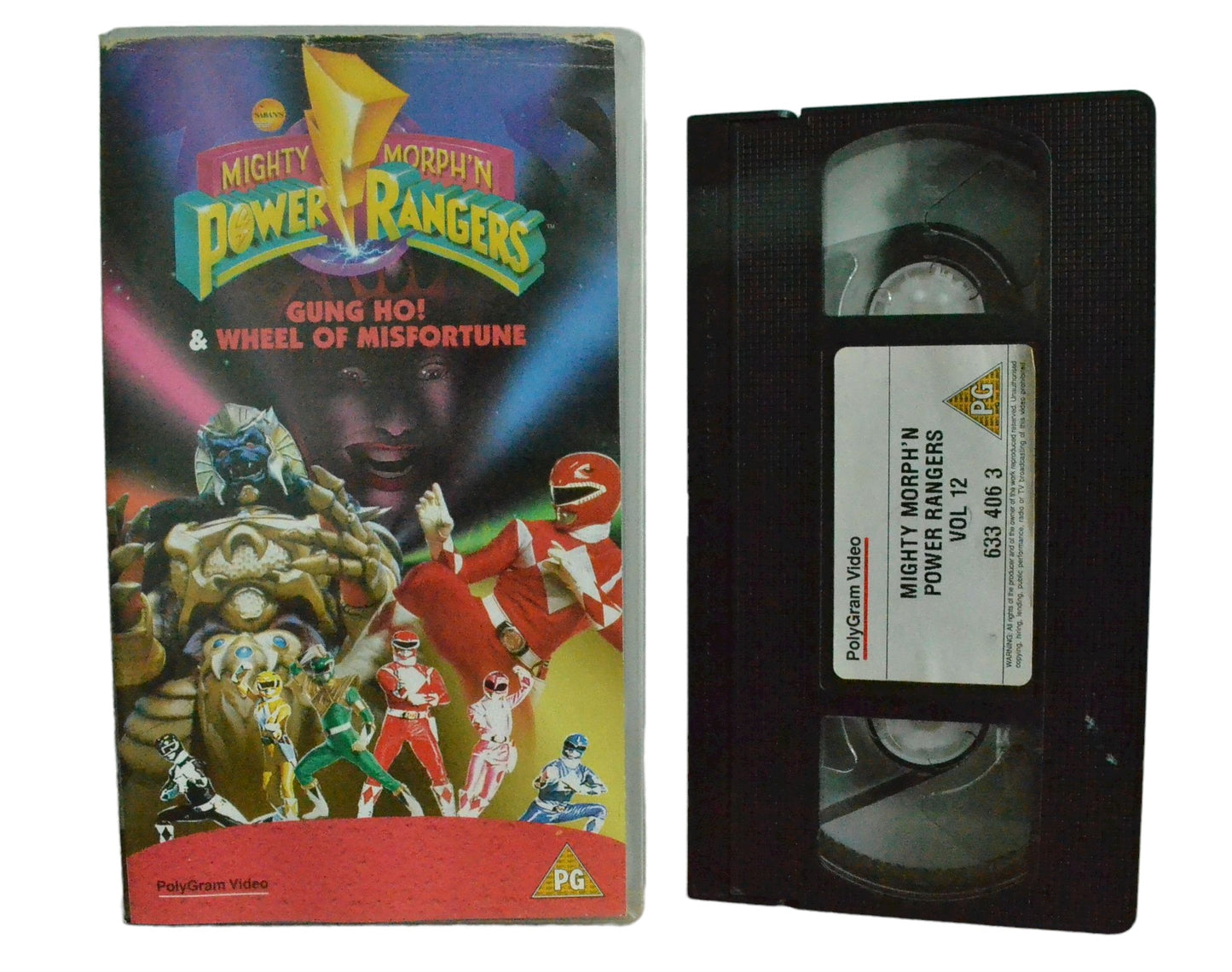 Mighty Morph 'N Power Rangers (Gung Ho! & Wheel of Misfortune) - Polygram Video - Childrens - Pal VHS-