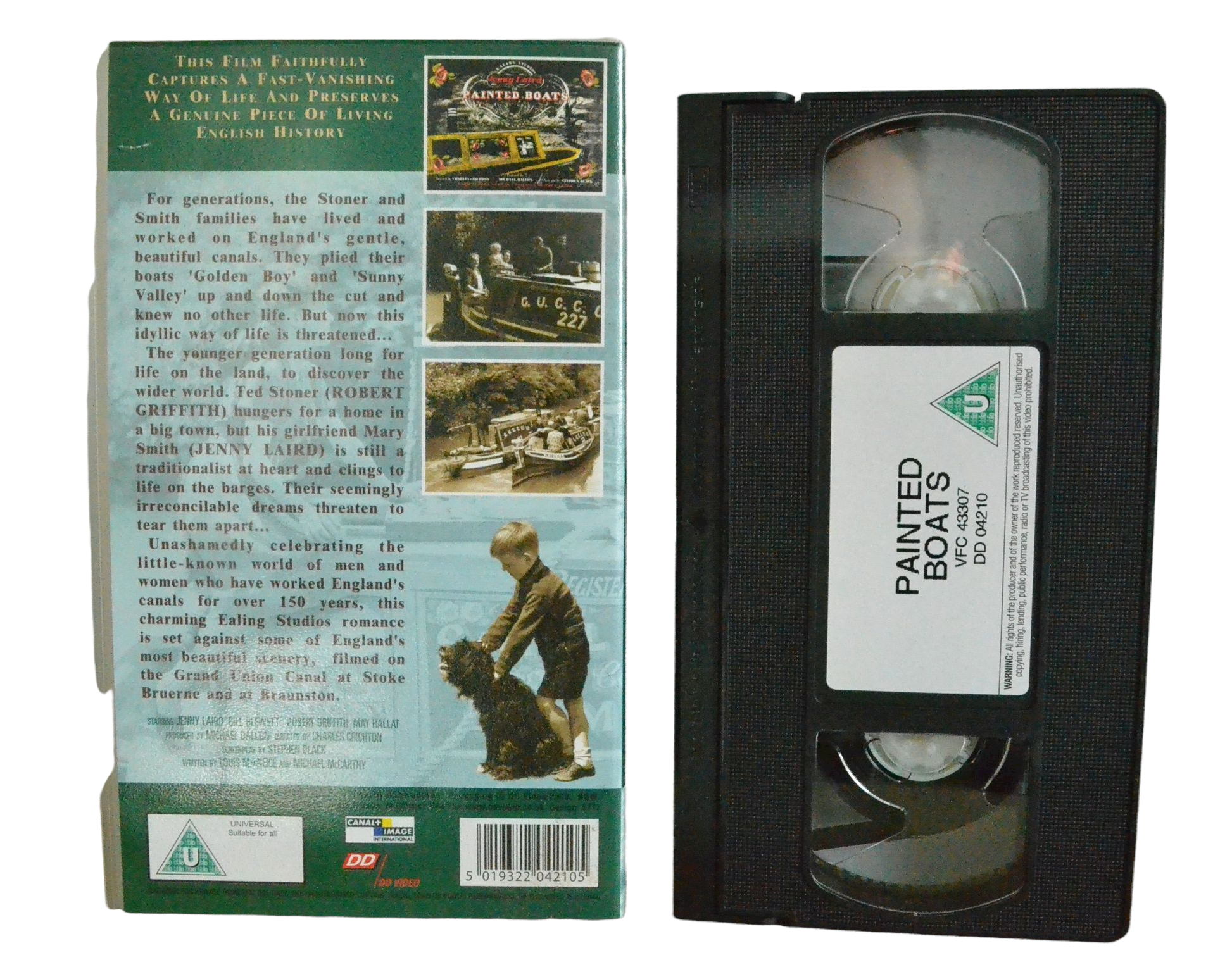 Painted Boats (Romance On The Canals) - Jenny Laird - DD Video - Vintage - Pal VHS-