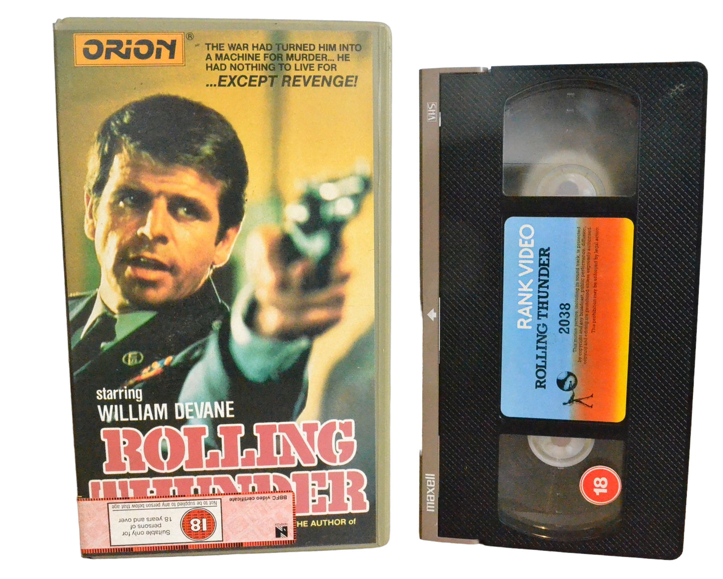 Rolling Thunder - William Devane - Rank Video - Precert - Pal - VHS-