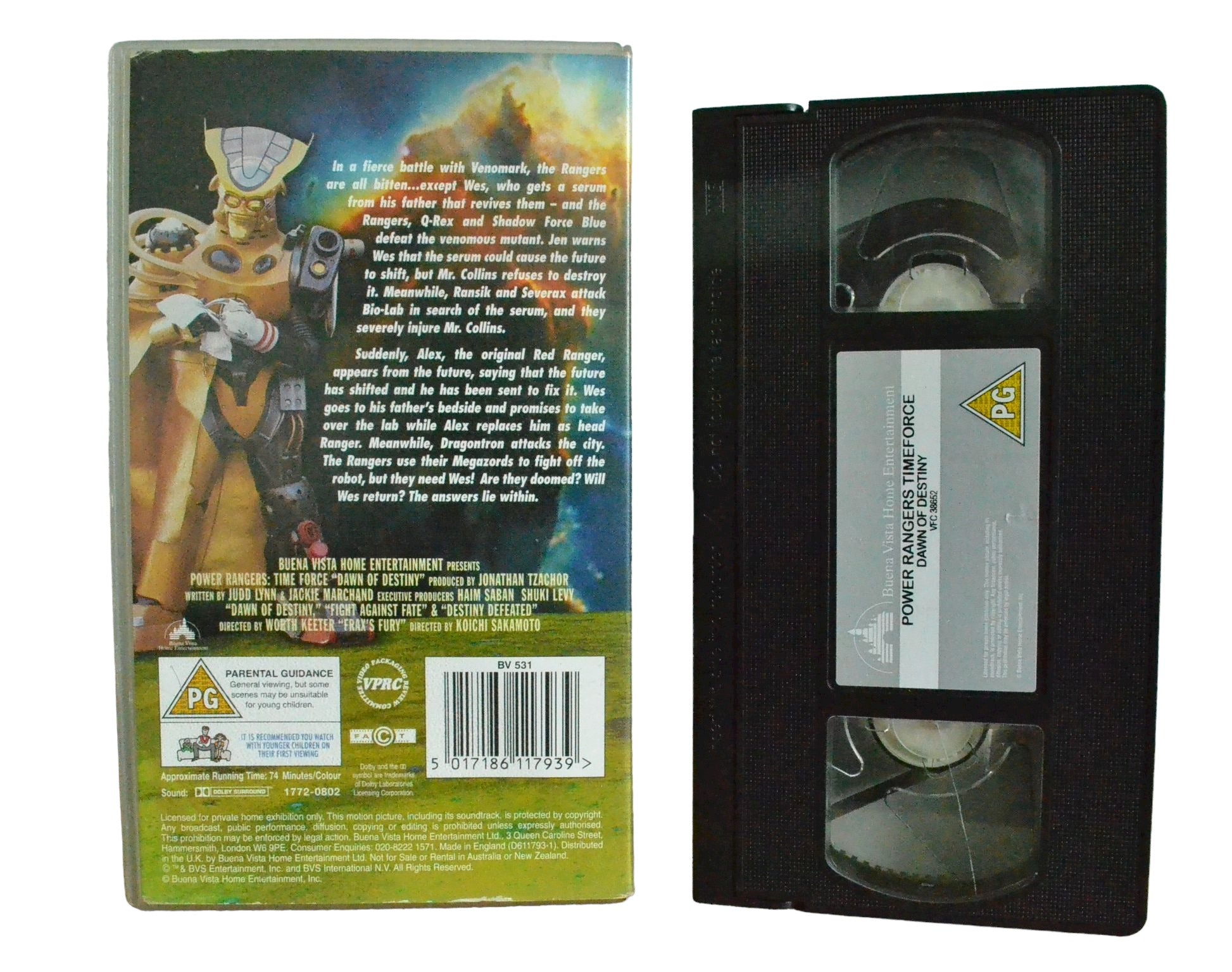 Power Rangers Time Force - Dawn of Destiny - Buena Vista Home Entertainment - Childrens - Pal VHS-