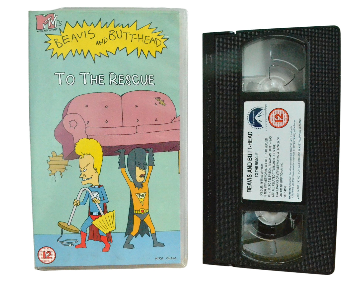 Beavis and Butt-Head - To The Rescue - Paramount - Carton Box - Pal VHS-