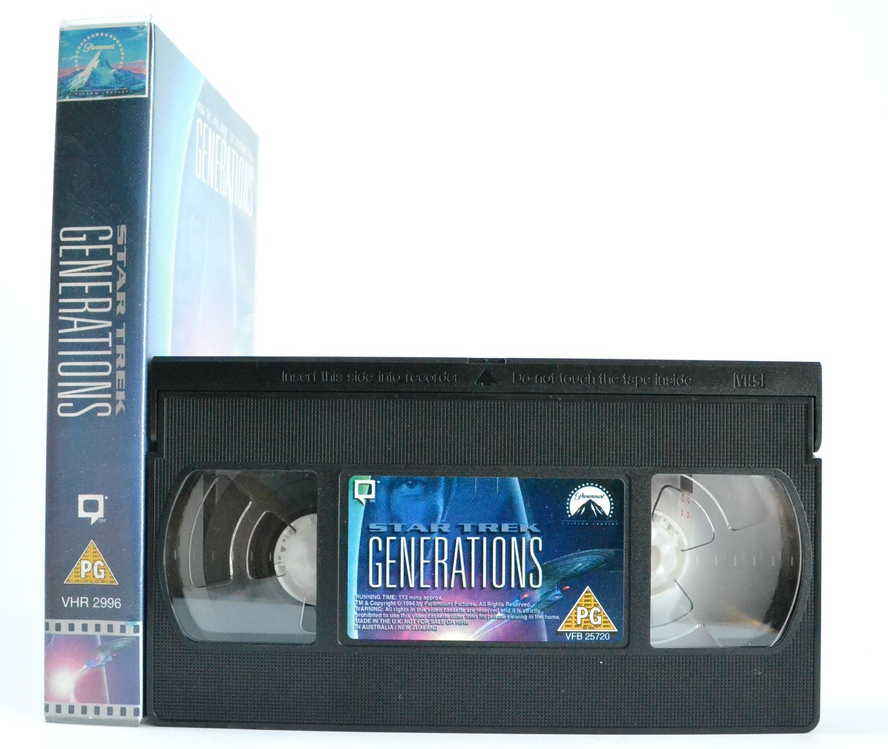 Star Trek: Generations - Sci-Fi Space Opera - Family Feature Film - Pal - VHS-