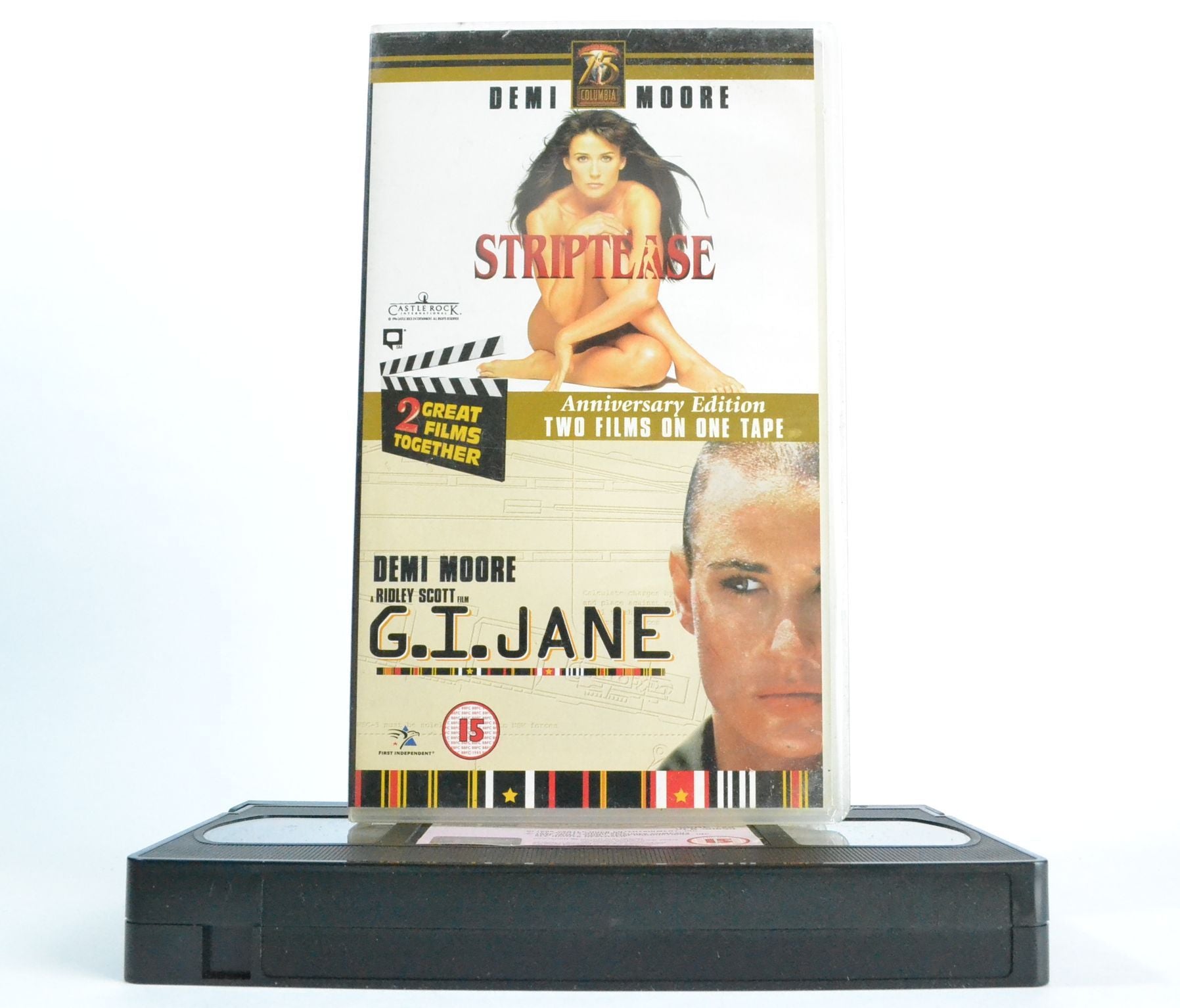Striptease / G.I.Jane - Hollywood - Demi Moore - Double Action Thriller - Pal VHS-