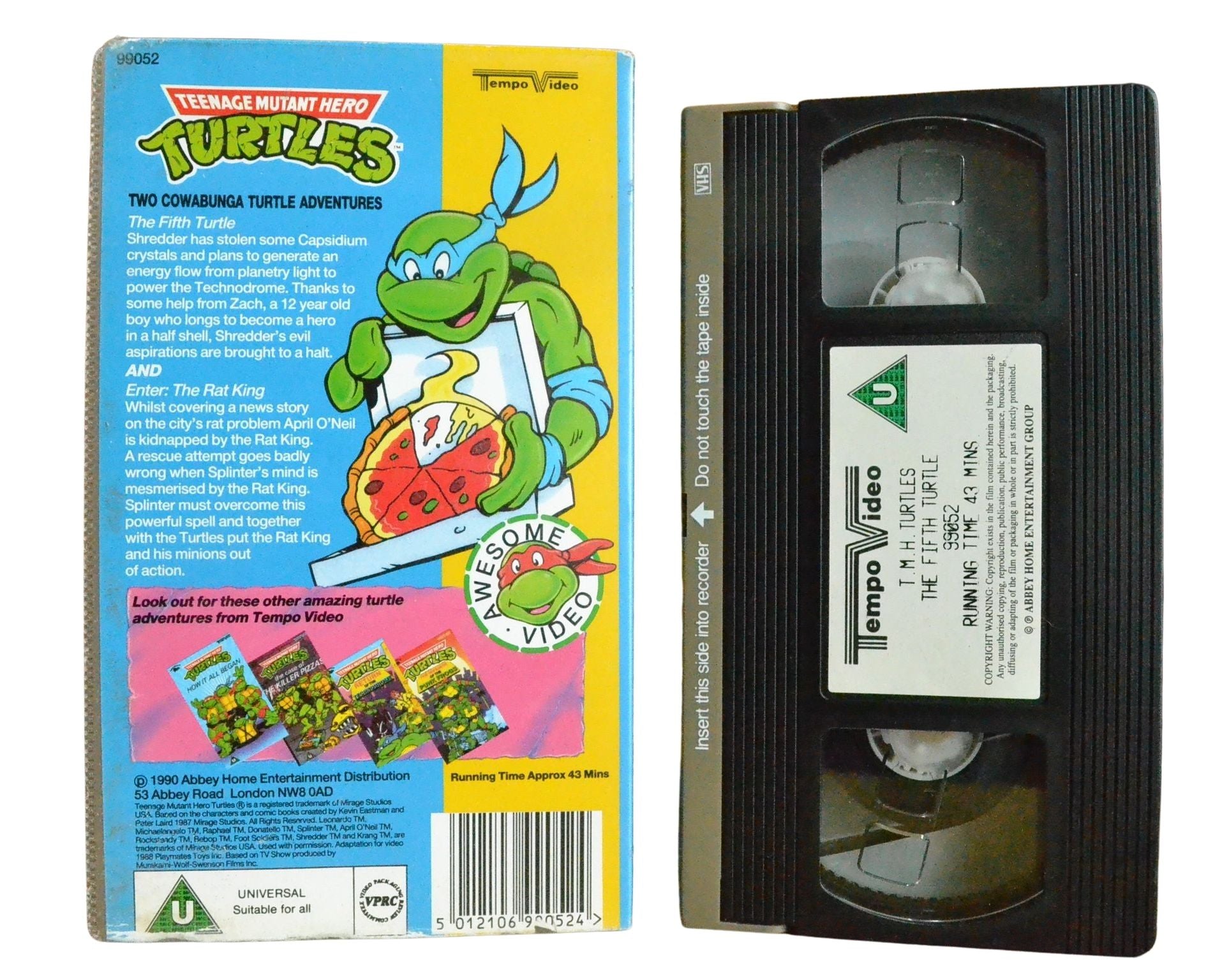 Teenage Mutant Hero Turtles: The Fifth Turtle - Children’s - Pal VHS-