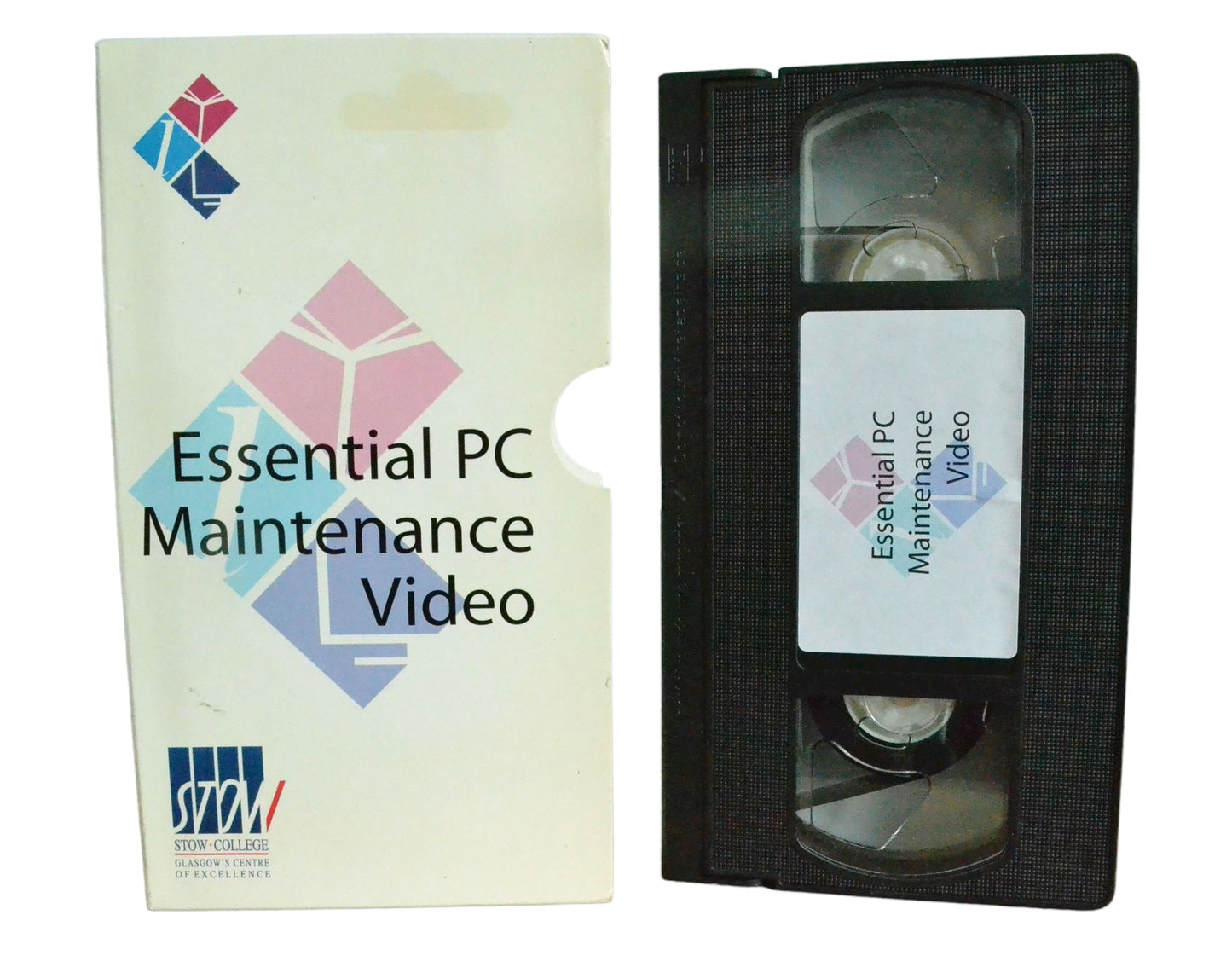 Essential PC Maintenance Video - Stow College - Carton Box - Pal VHS-
