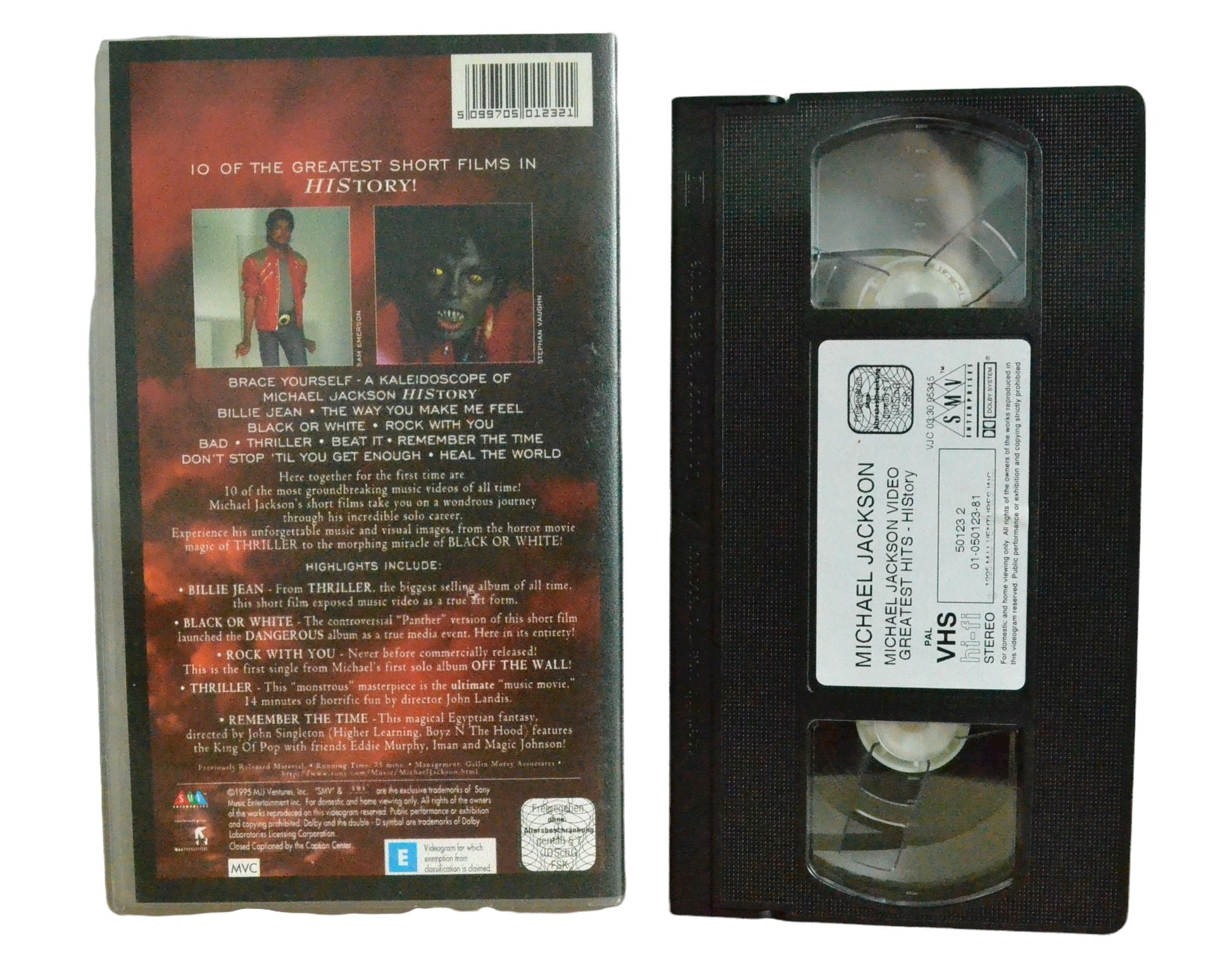 Michael Jackson Video - Greatest Hits - History - Michael Jackson - SMV Enterprises - Music - Pal VHS-