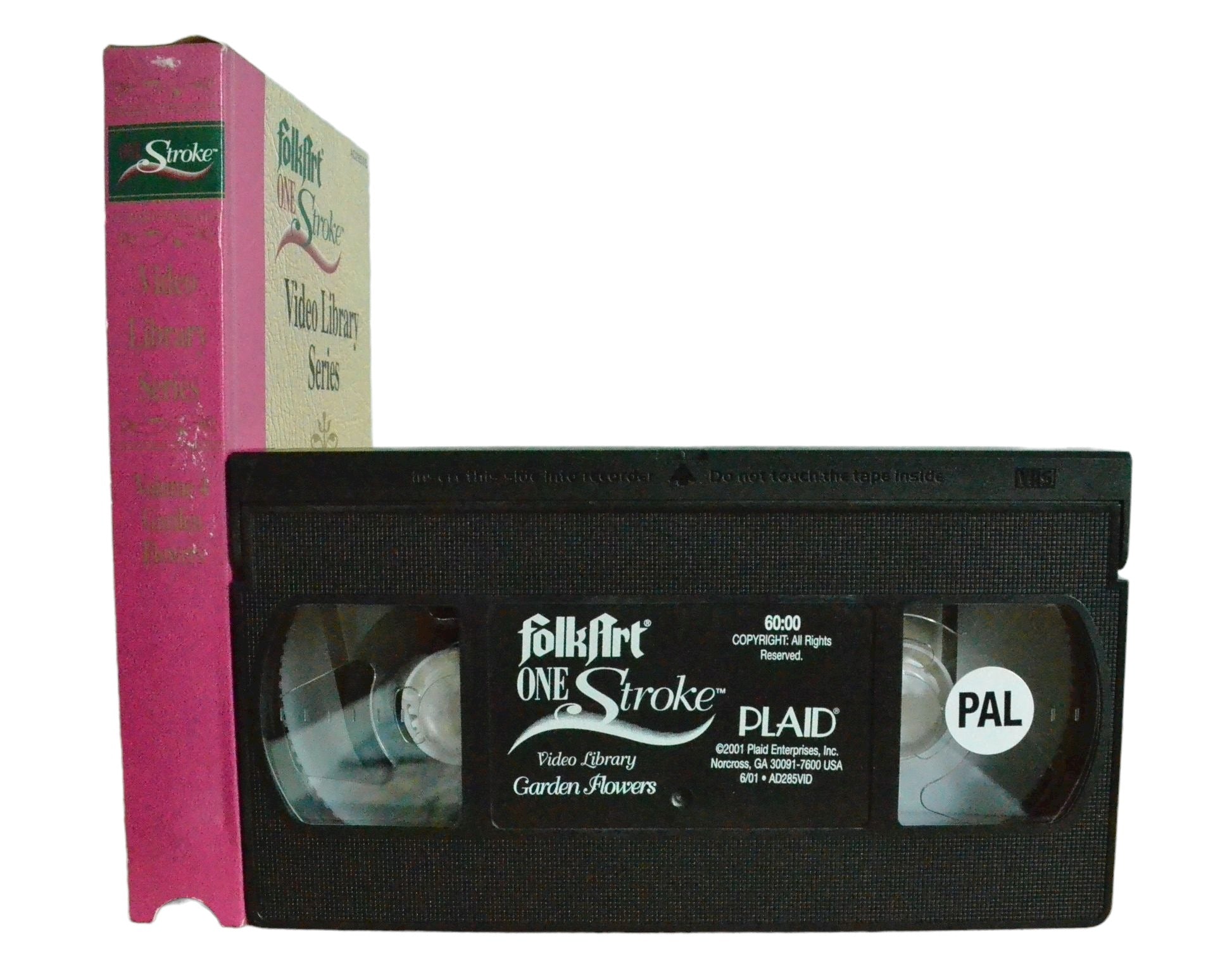Folk Art One Stroke - Video Library - Garden Flowers - PLAID - Carton Box - Pal VHS-