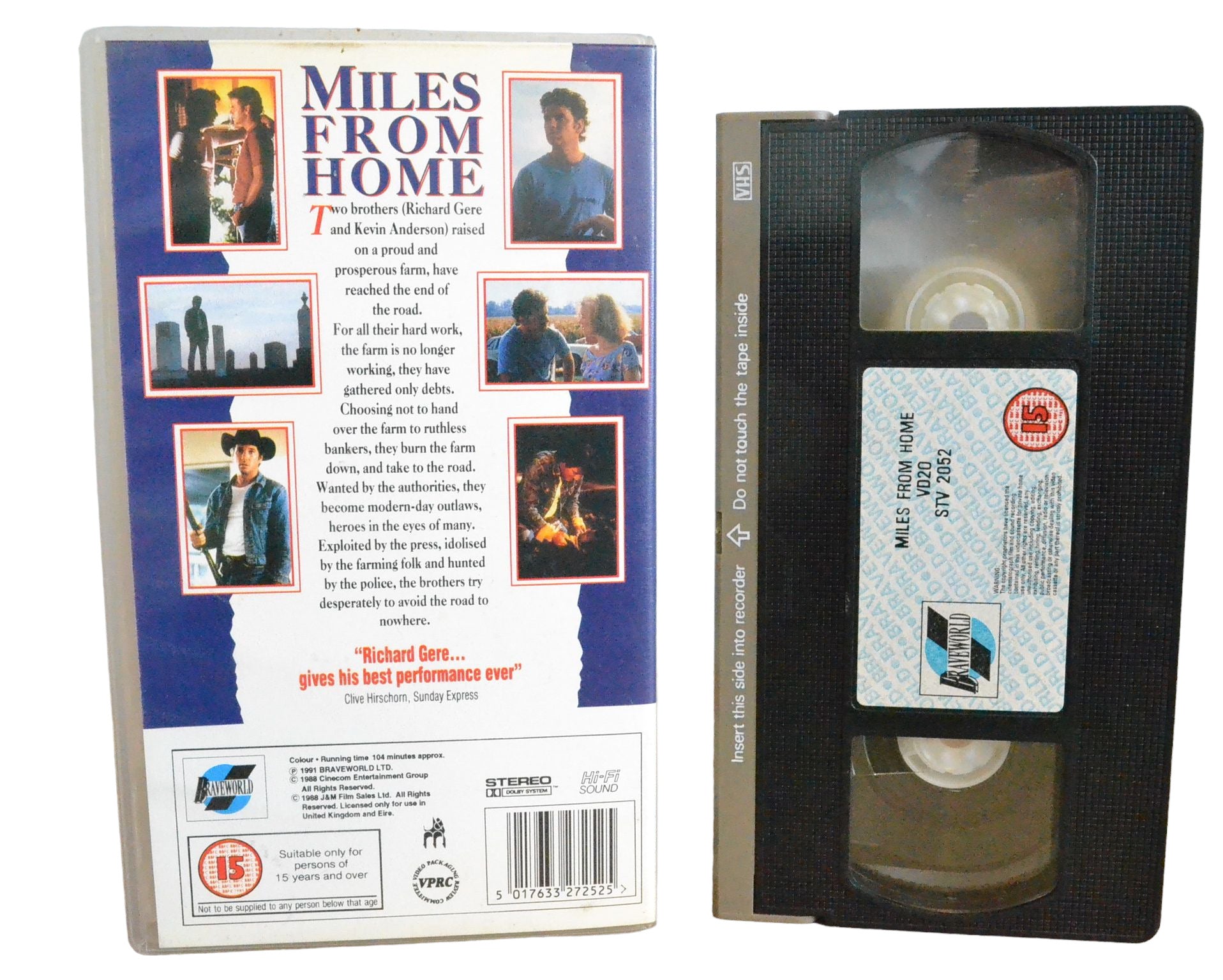 Miles From Home - Richard Gere - Braveworld - STV2052 - Action - Pal - VHS-