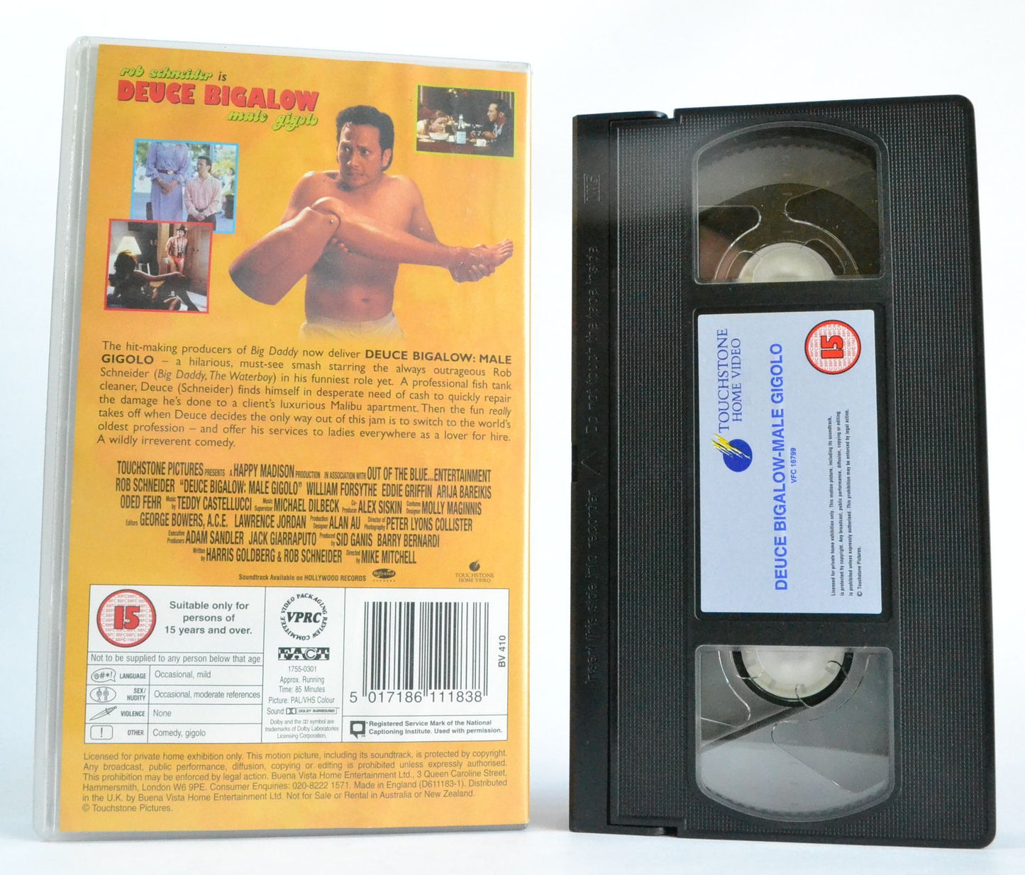 Deuce Bigalow: Male Gigolo; Must-See Comedy Drama - Rob Schneider - VHS-