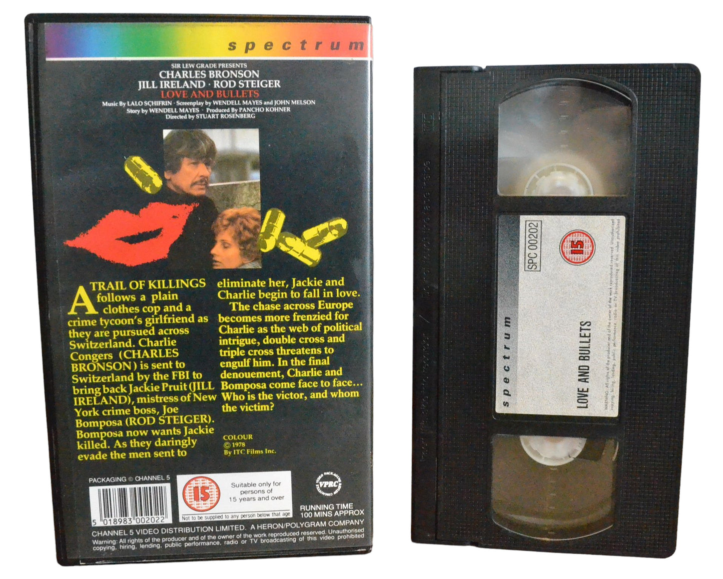 Love And Bullets - Charles Bronson - Spectrum - SPC00202 - Action - Pal - VHS-