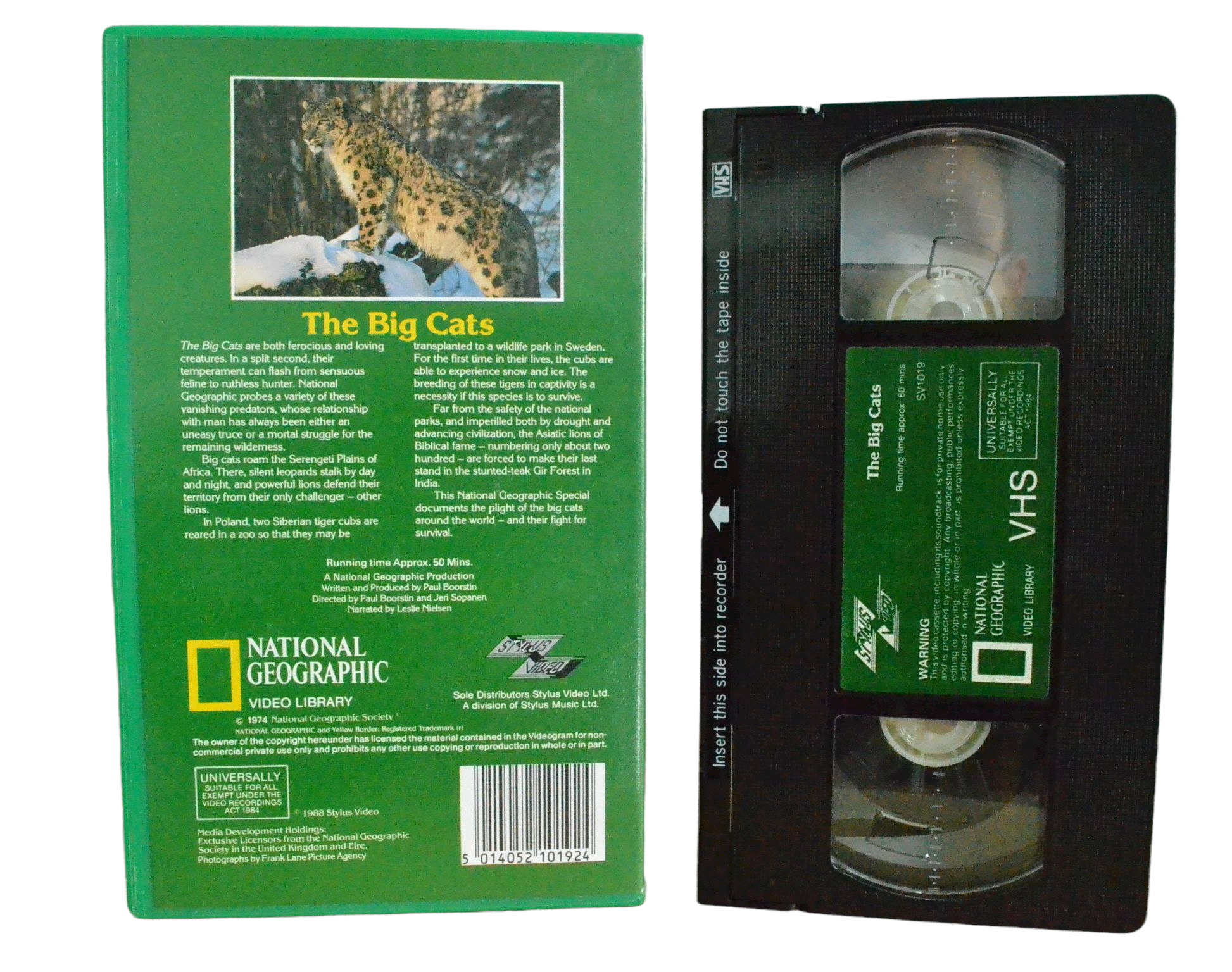The Big Cats - John Berger - Stylus Video - Children - Pal VHS-