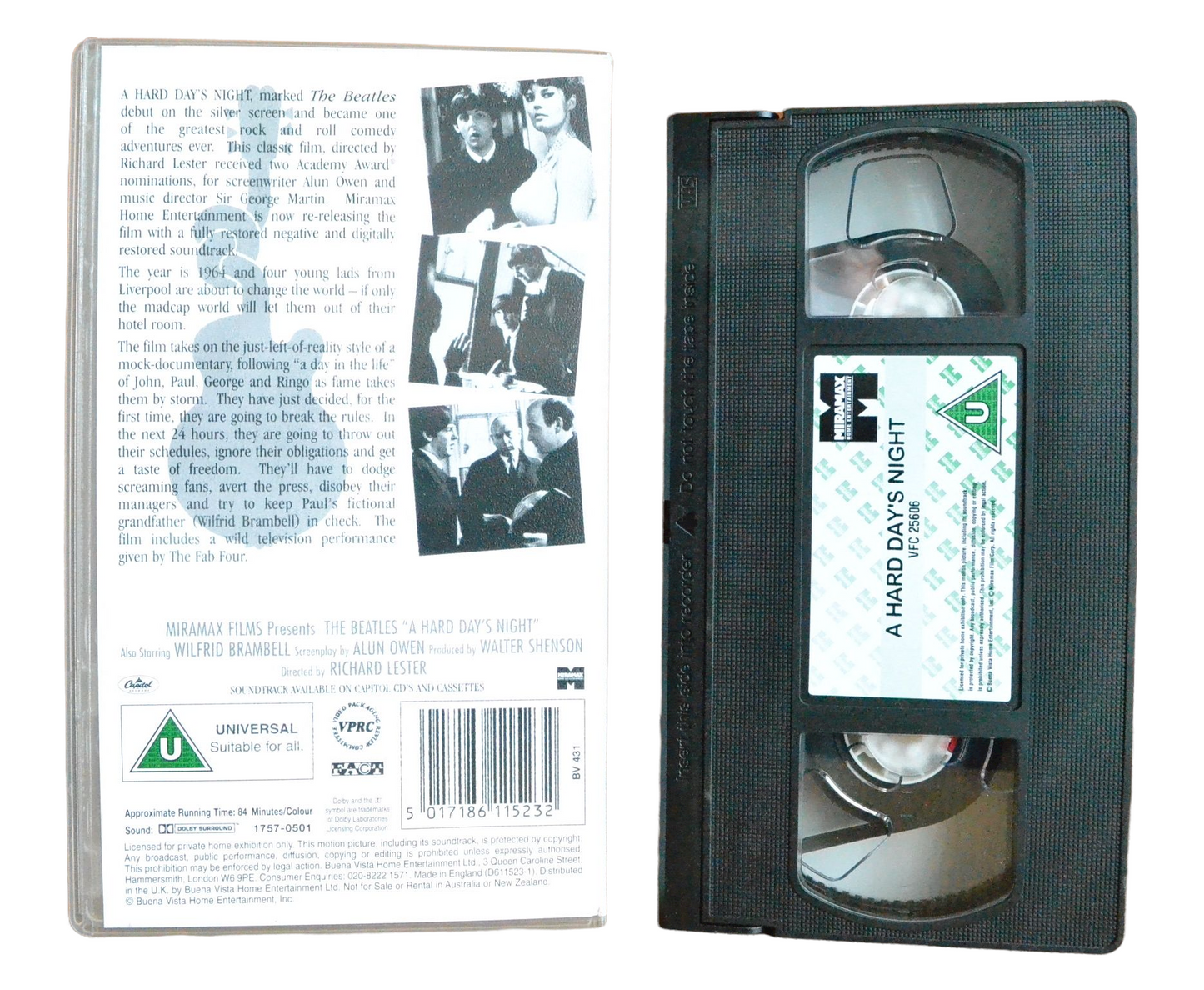 The Beatles: A Hard Day's Night - George Harrison - Miramax Home Entertainment - Music - Pal VHS-