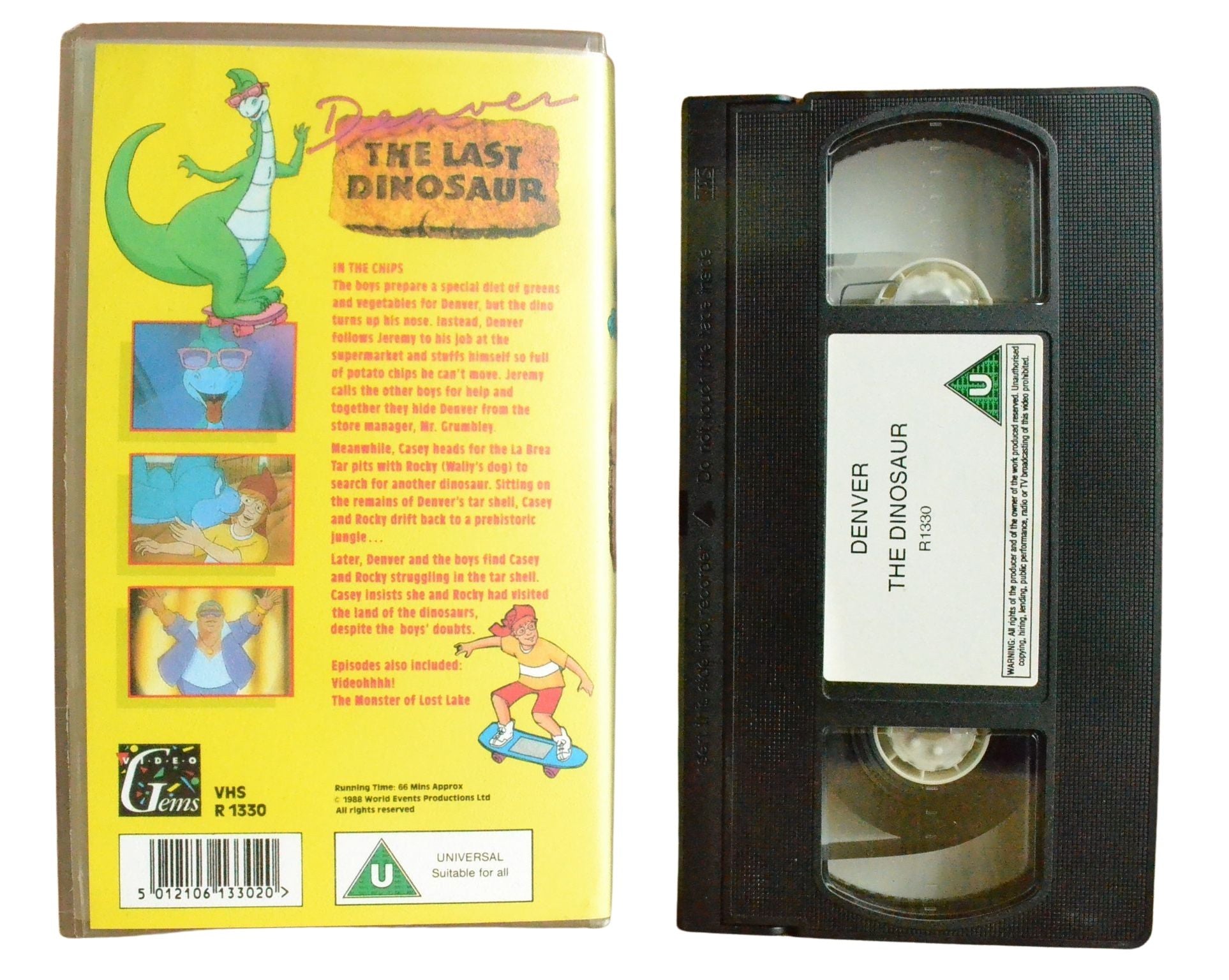 Denver The Last Dinosaur - Children’s - Pal VHS-