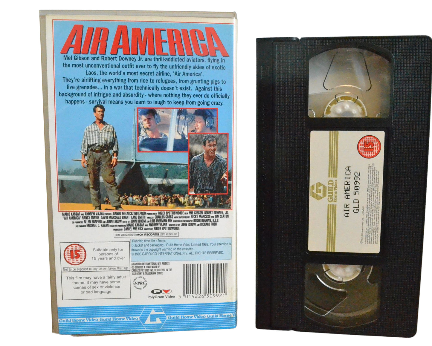Air America - Mel Gibson - Guild Home Video - GLD50992 - Action - Pal - VHS-
