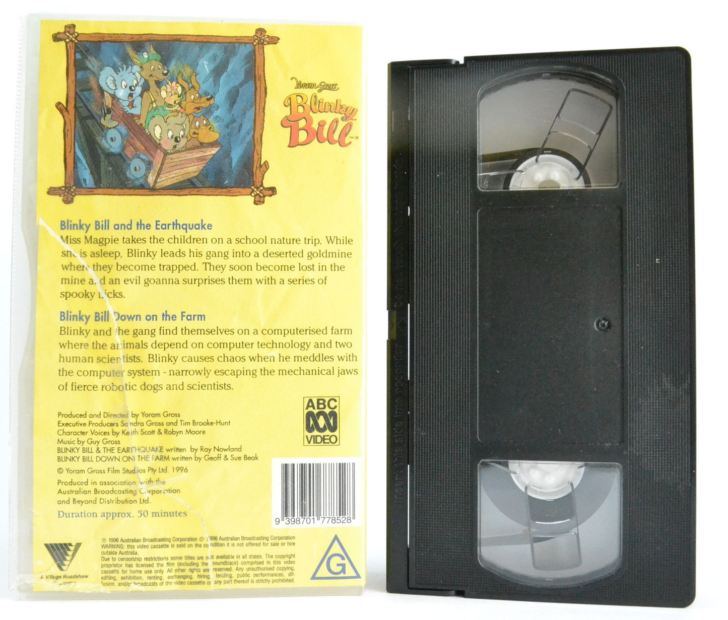 Blinky Bill: Down On The Farm - The Earthquake - Yoram Gross - Kids - VHS-