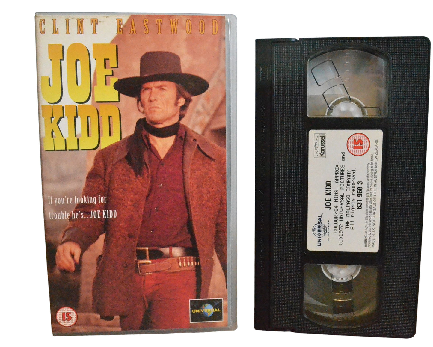 Joe Kidd - Clint Eastwood - Universal Video - 6319503 - Action - Pal - VHS-
