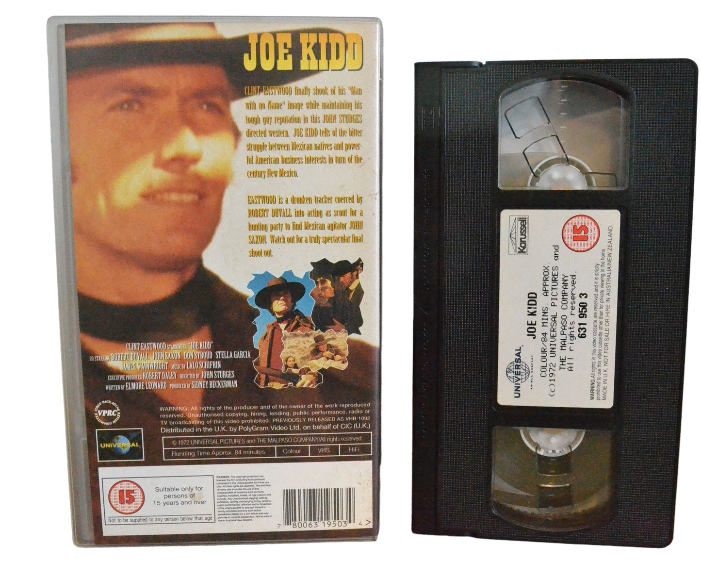 Joe Kidd - Clint Eastwood - Universal Video - 6319503 - Action - Pal - VHS-