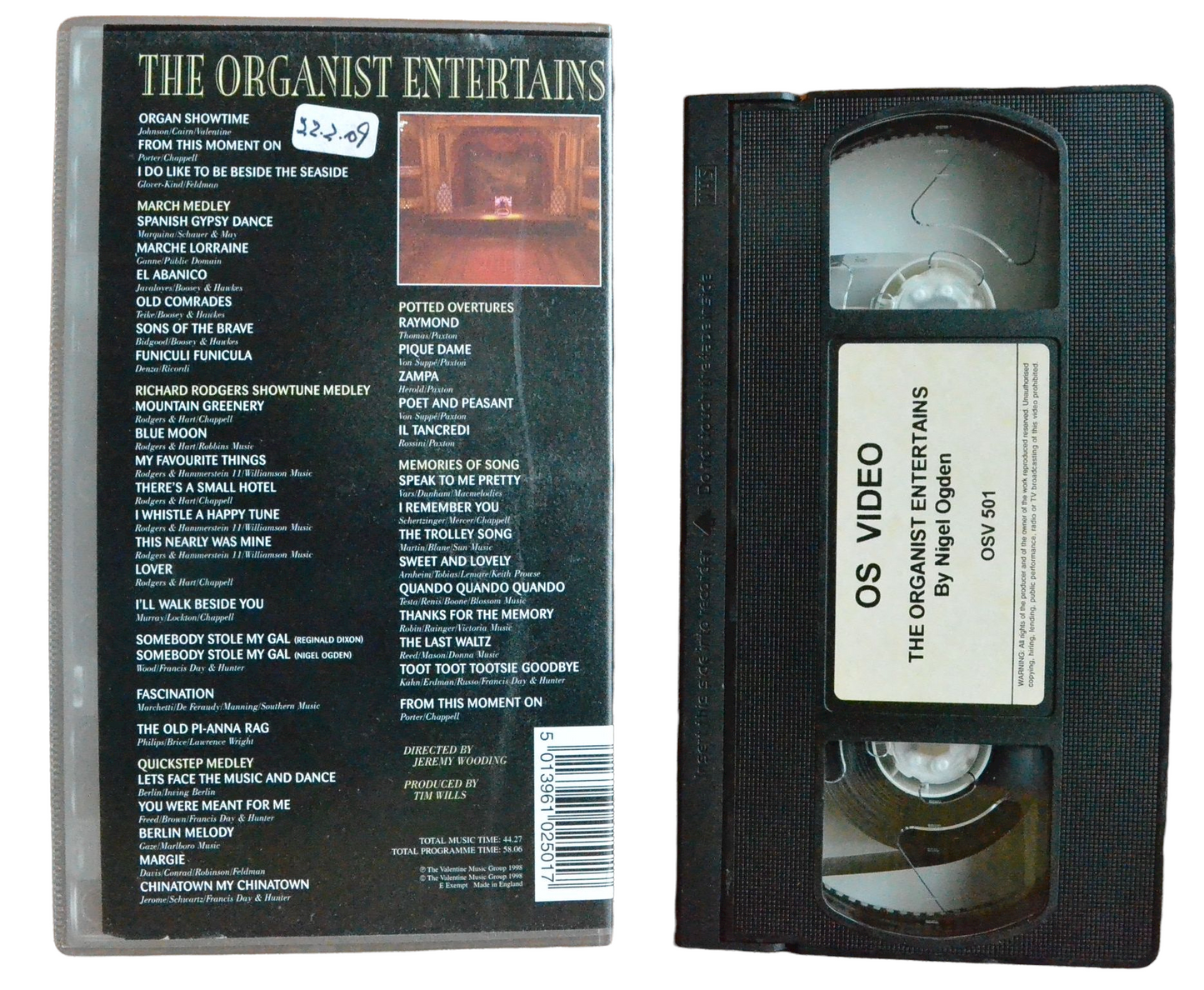 The Organist Entertains by Nigel Ogden - OS Video - Music - Pal VHS-