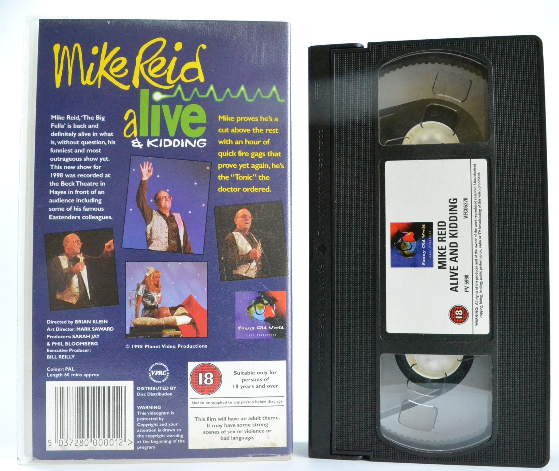 Mike Reid: Alive & Kicking (1998) Planet Video [Live Eastenders Cast] Comedy VHS-