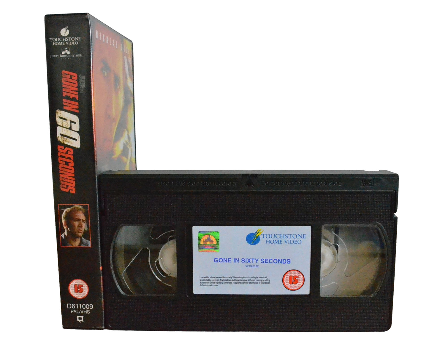 Gone In 60 Seconds - Nicolas Cage - Touchstone Home Video - D611009 - Action - Pal - VHS-