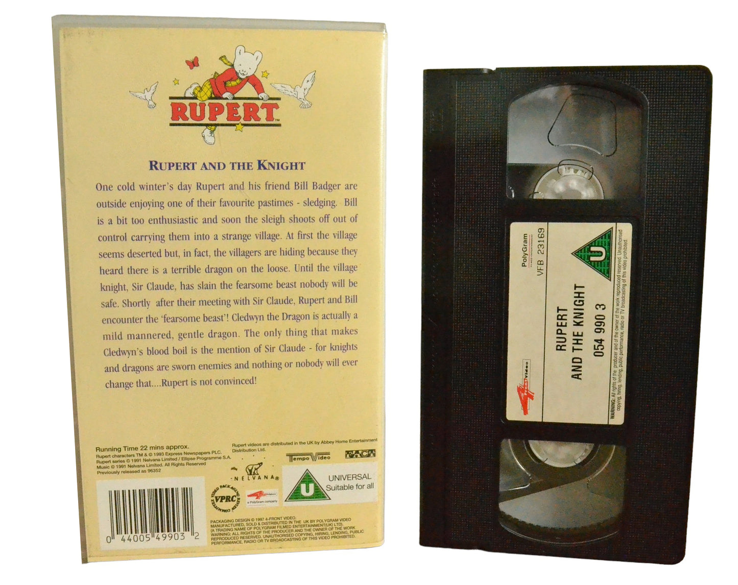 The All New Adventures of Rupert - Rupert and The Knight - PolyGram Video - 549903 - Children - Pal - VHS-