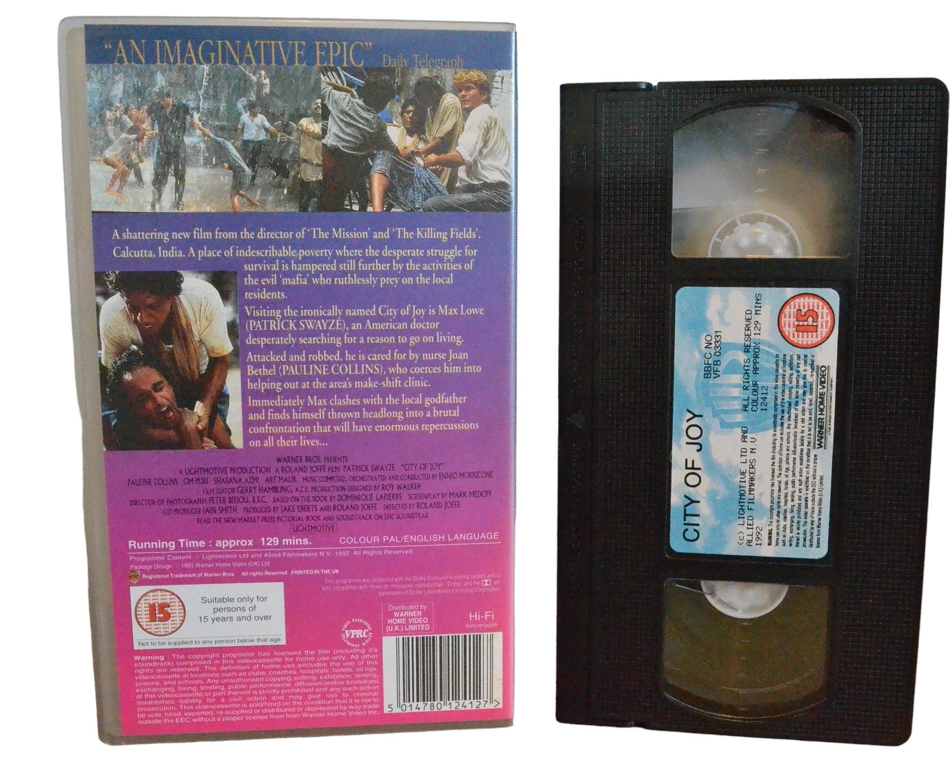 City Of Joy - Patrick Swayze - Warner Home Video - SO12412 - Action - Pal - VHS-