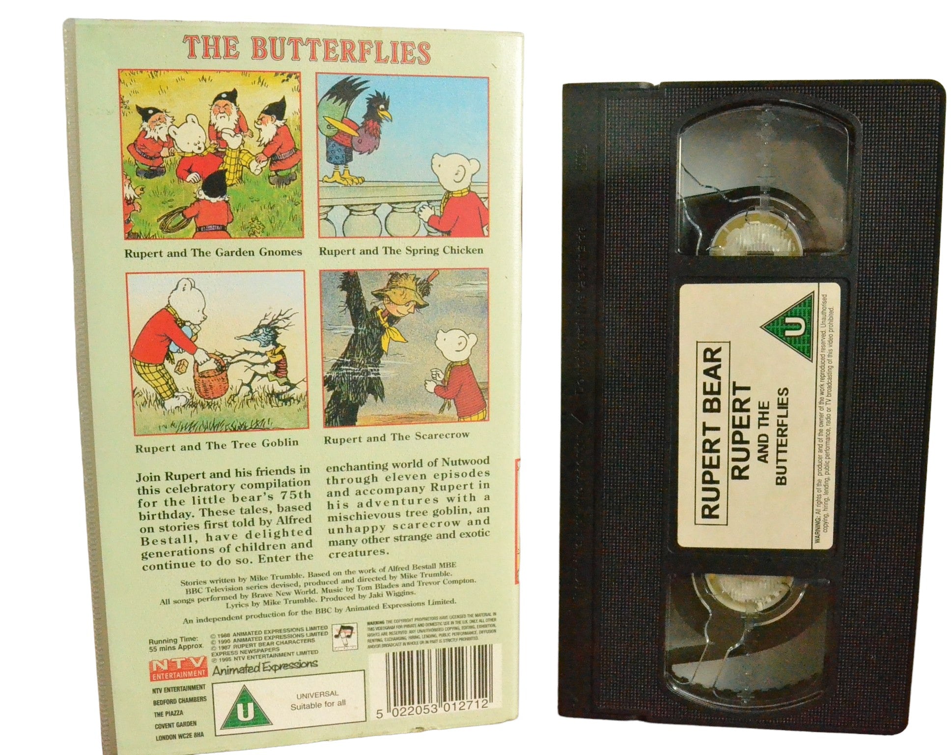 Rupert Bear - Rupert and The Butterflies - NTV Entertainment - NTV0127 - Children - Pal - VHS-