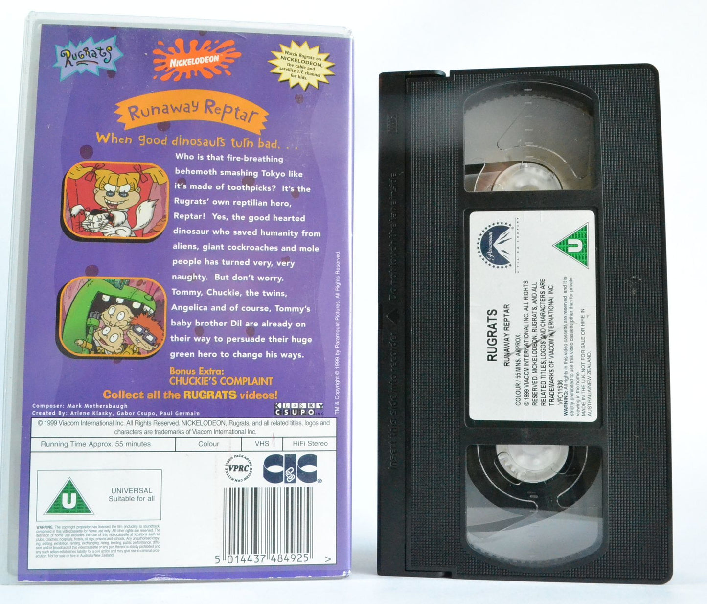 Rugrats: Runaway Reptar - Chuckie’s Complaint - Children’s Animation - VHS-