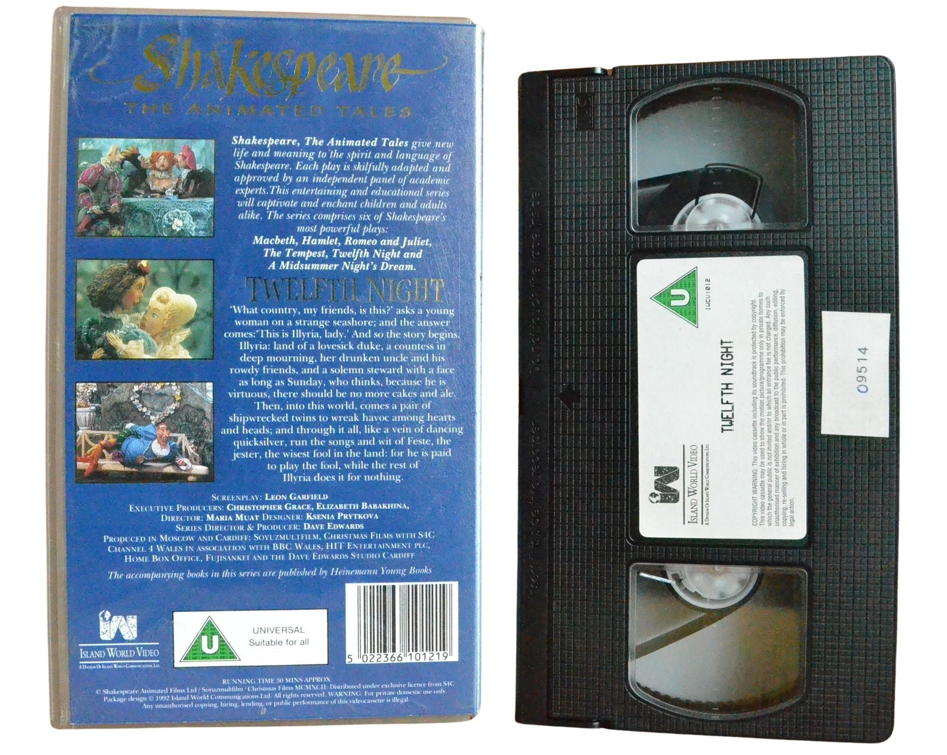 Shakespeare: The Animated Tales - Twelfth Night - Children’s - Pal VHS-