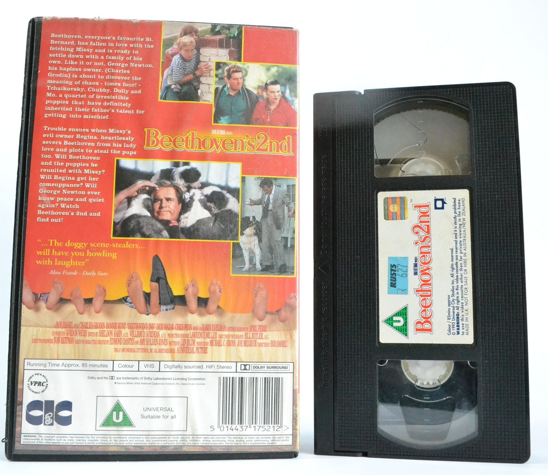 Beethoven’s 2nd: Charles Grodin- Large Box - Ex-Rental - Any Age Comedy - VHS-