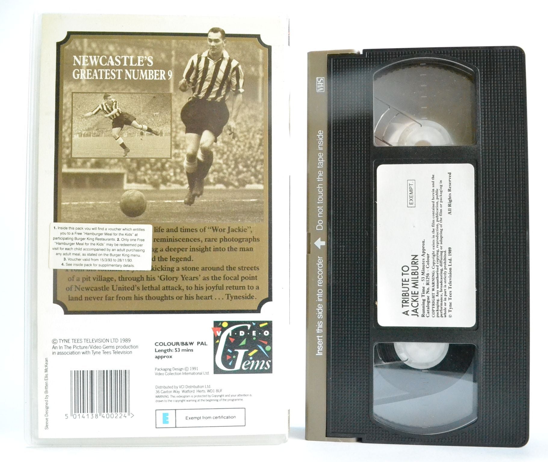 Jackie Milburn: A Tribute; Tyneside’s Favourite Son - Newcastle Football - VHS-