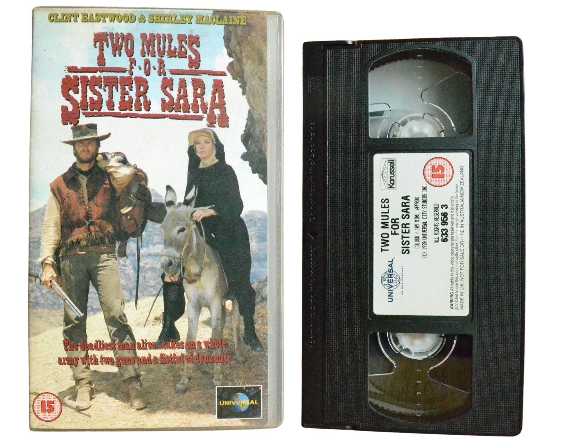 Two Mules for Sister Sara - Clint Eastwood - Vintage - Pal VHS-