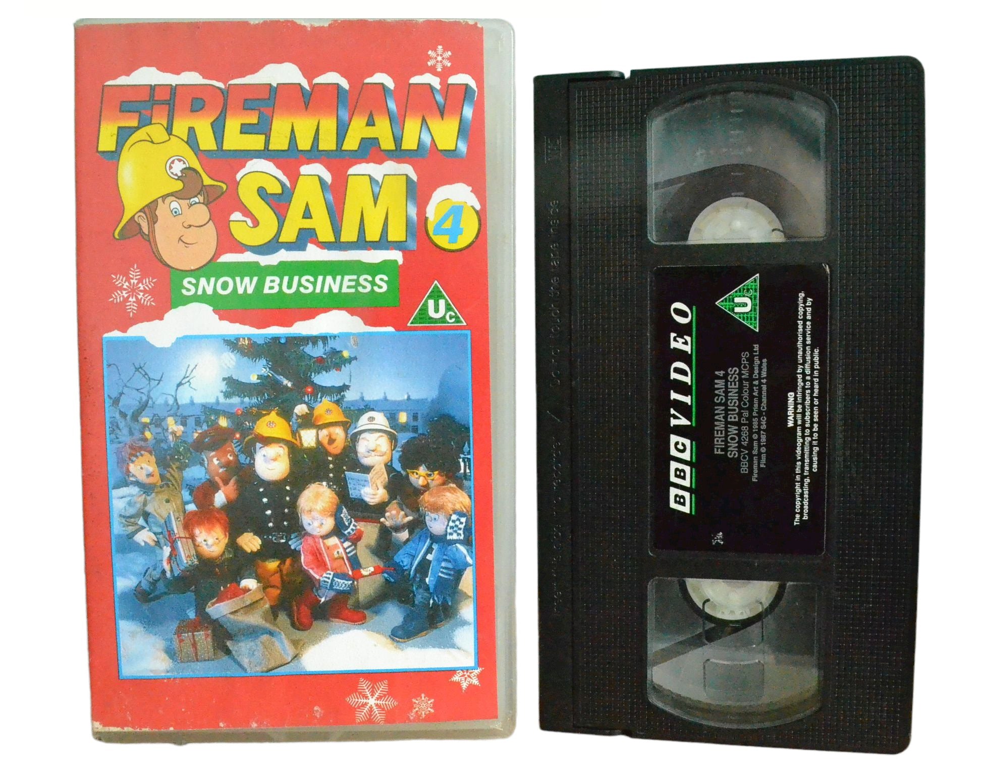 Fireman Sam 4 Snow Business - BBC Video - Carton Box - Pal VHS-