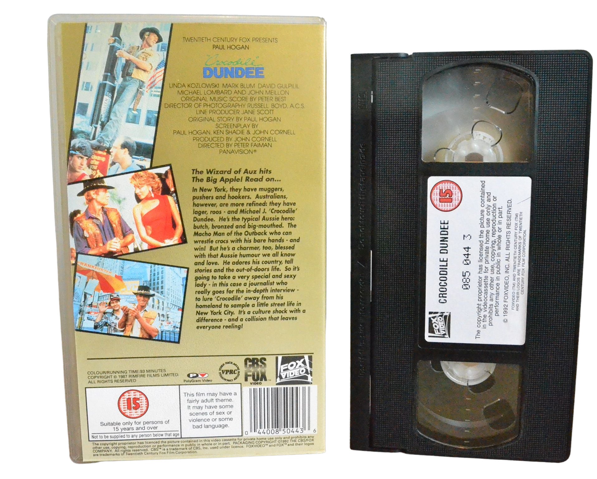 Crocodile Dundee - Charlie Sheen - Fox Video - 850443 - Comedy - Pal - VHS-