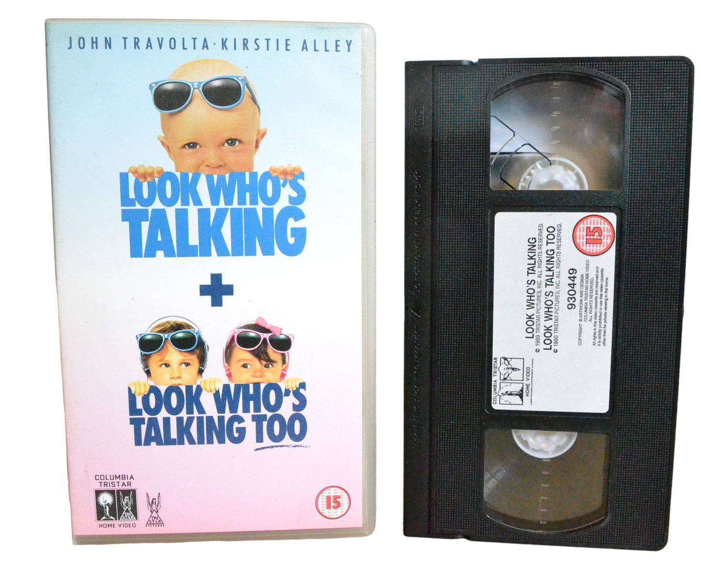 Look Who's Talking + Look Who's Talking Too - John Travolta - Columbia Tristar Home Video - CVRP6 - Comedy - Pal - VHS-