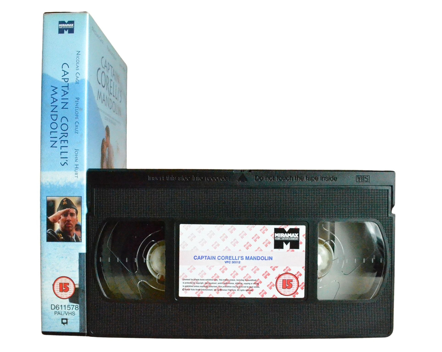 Captain Corelli's Mandolin - Nicolas Cage - Vintage - Pal VHS-