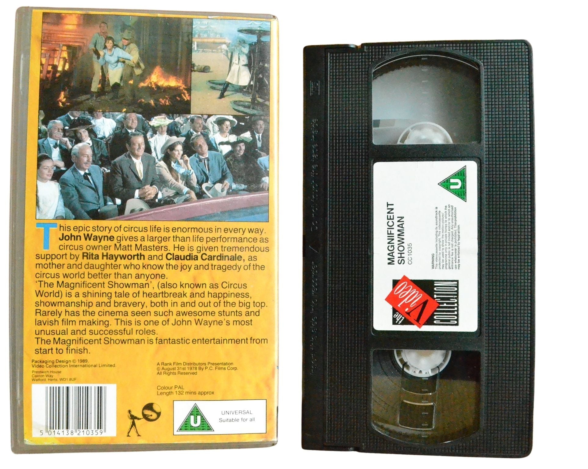The Magnificent Showman - John Wayne - Vintage - Pal VHS-