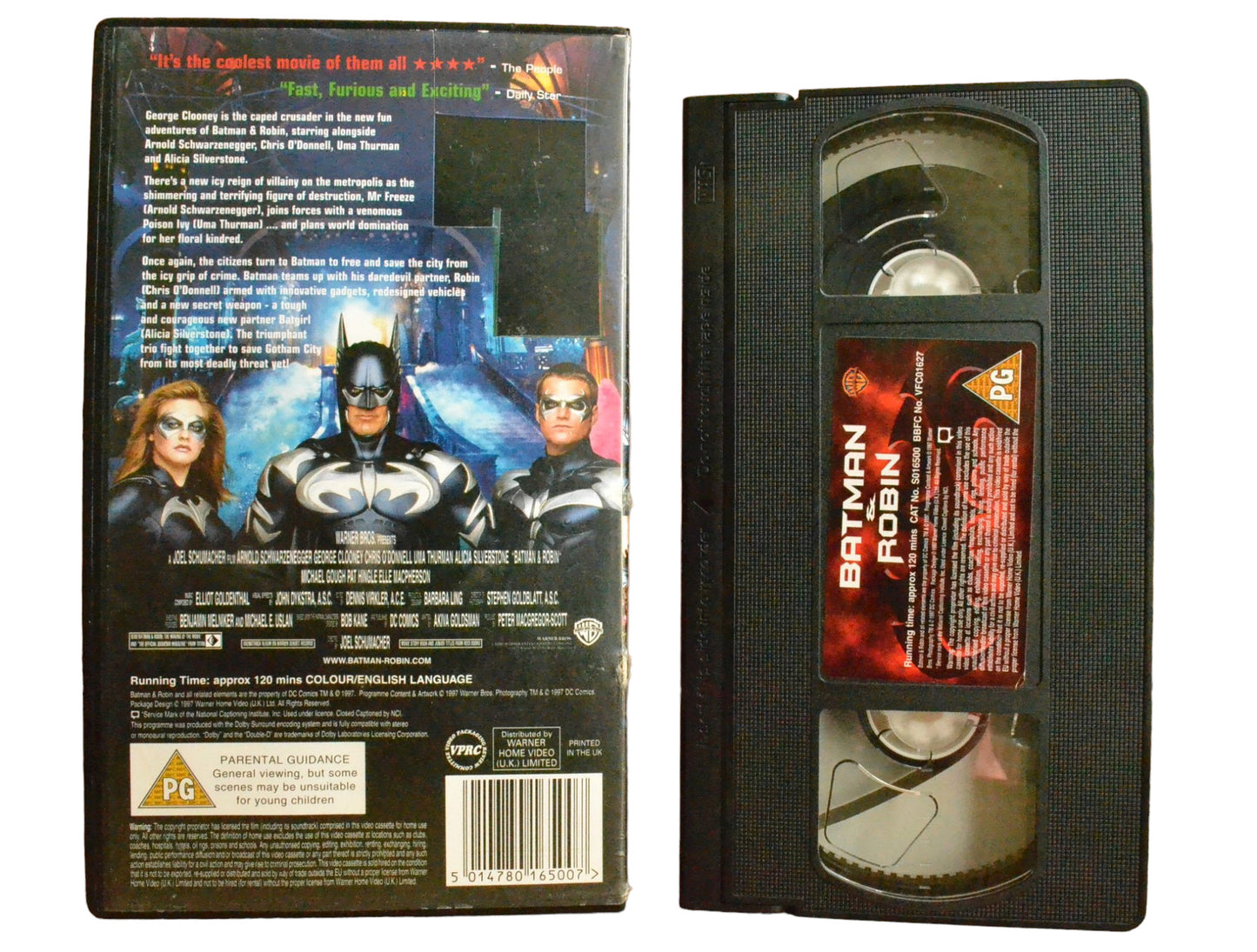 Batman & Robin - Arnold Schwarzenegger - Warner Home Entertainment - Vintage - PAL - VHS-