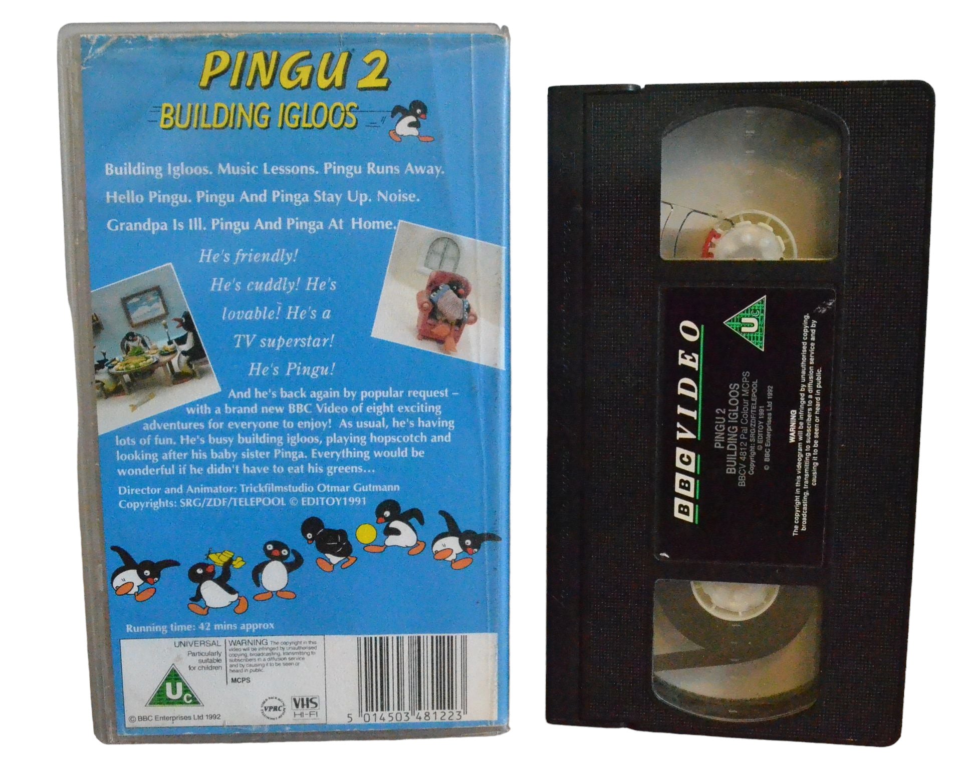Pingu 2 - Buiding Igloos - BBC Video - BBCV4812 - Children - Pal - VHS-