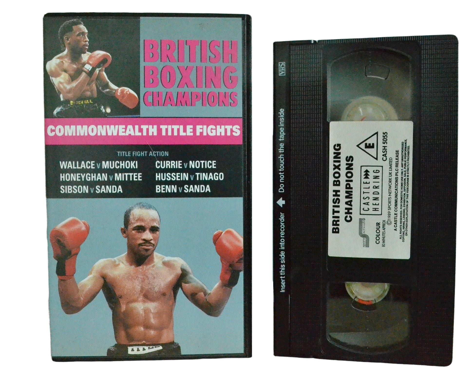 British Boxing Champions - Commonwealth Title Fights - Keith Wallace - Castle Hendring - Boxing - Pal VHS-