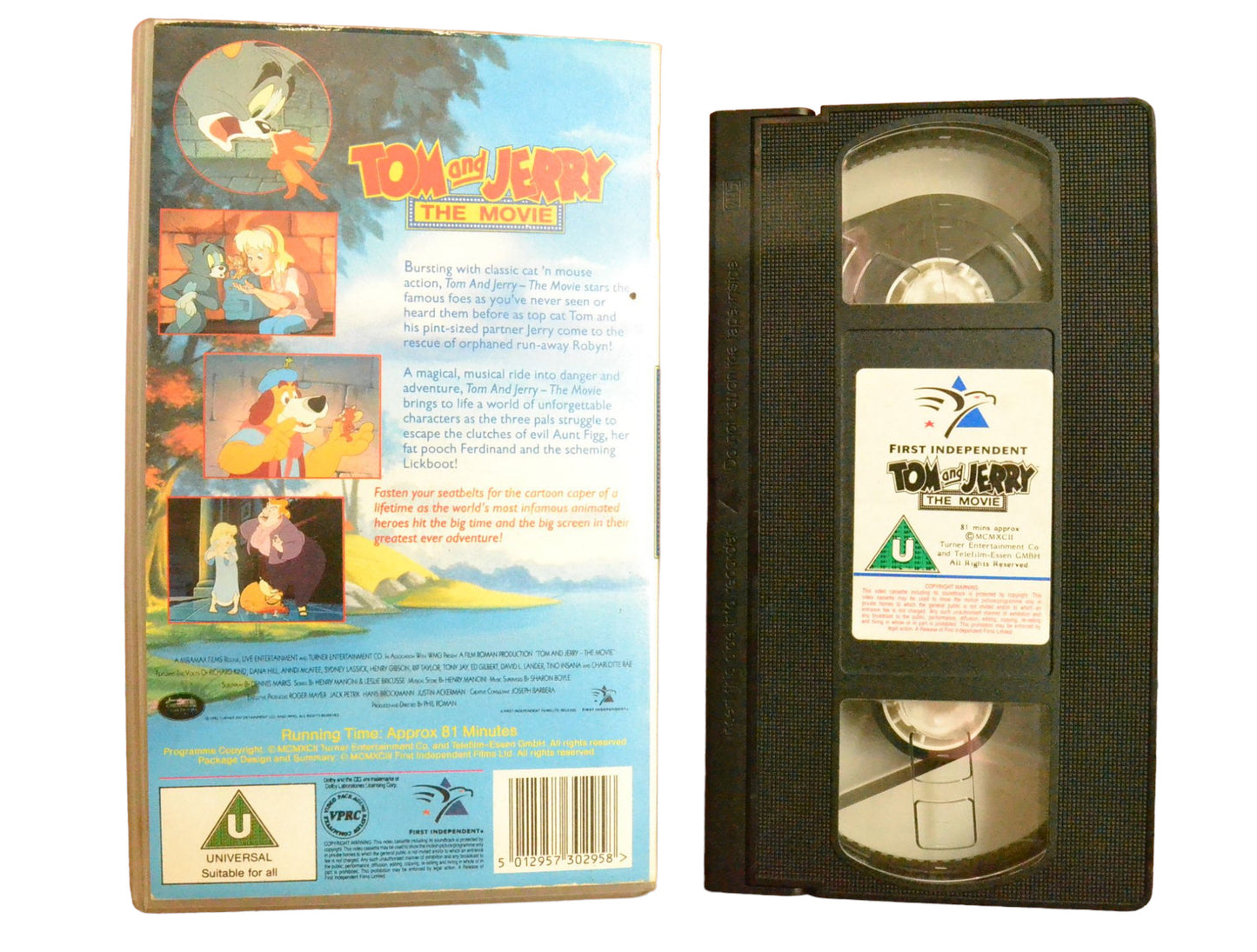 Tom and Jerry The Movie - First Independent - Childrens - PAL - VHS-