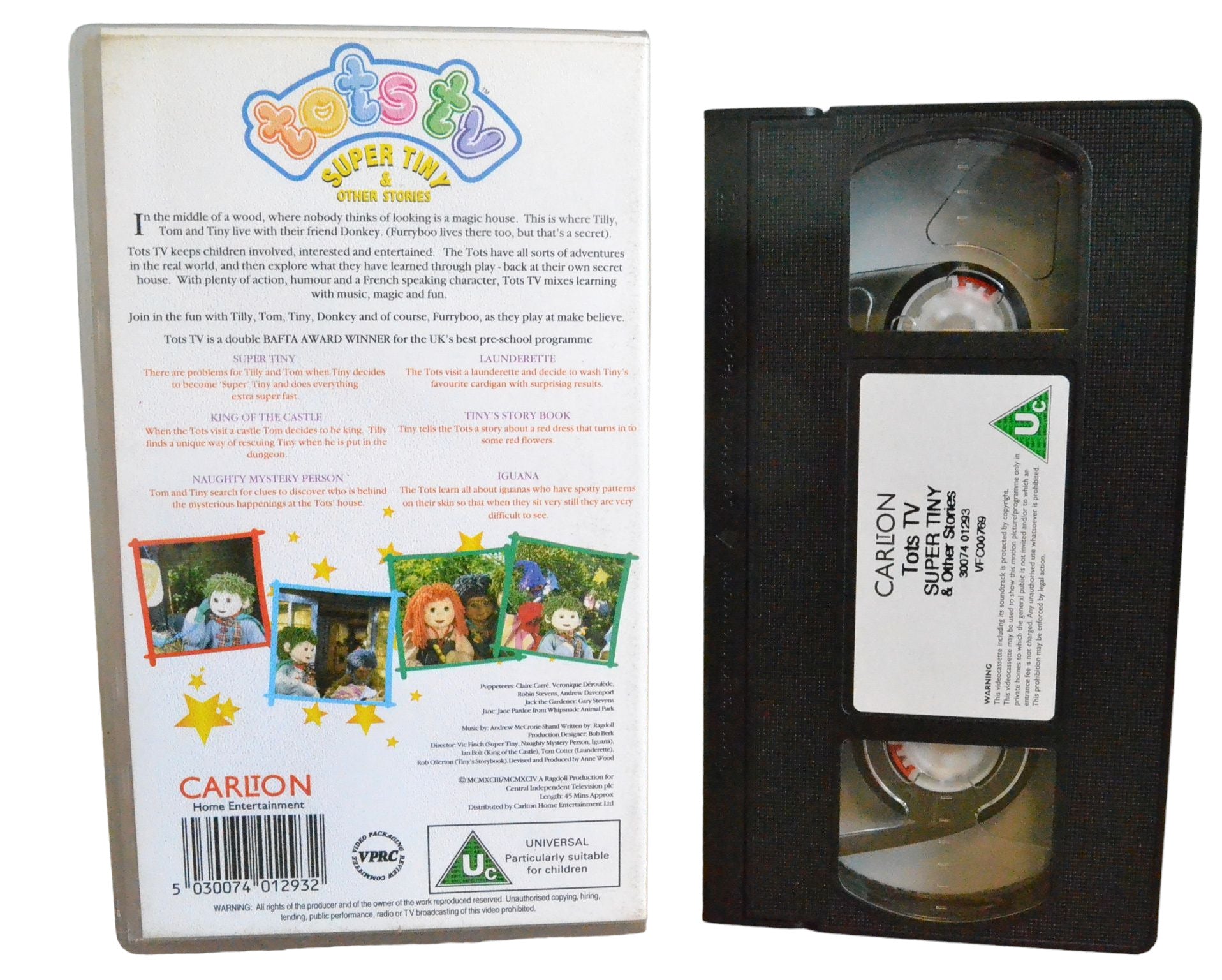 Tots Tv : Super Tiny & Other Stories - Carlton Home Entertainment - 3007401293 - Children - Pal - VHS-