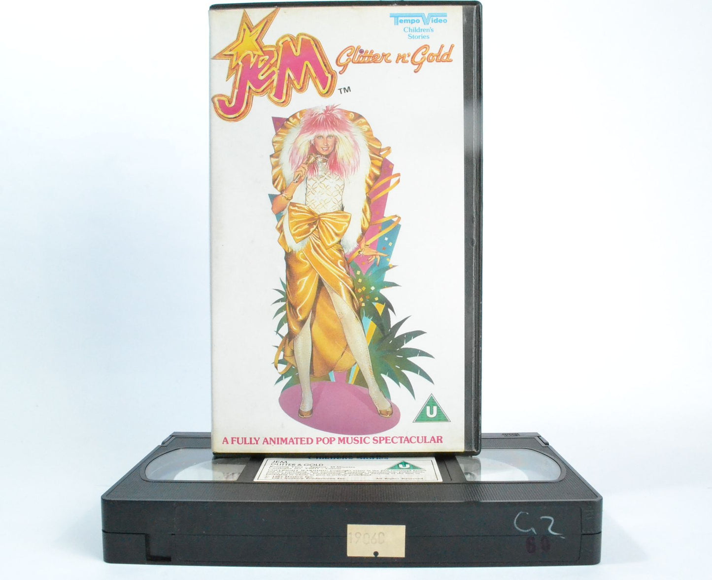 Jem: Glitter N’ Gold: Tempo Children Stories (1987) Hasbro Fashion Singer - VHS-