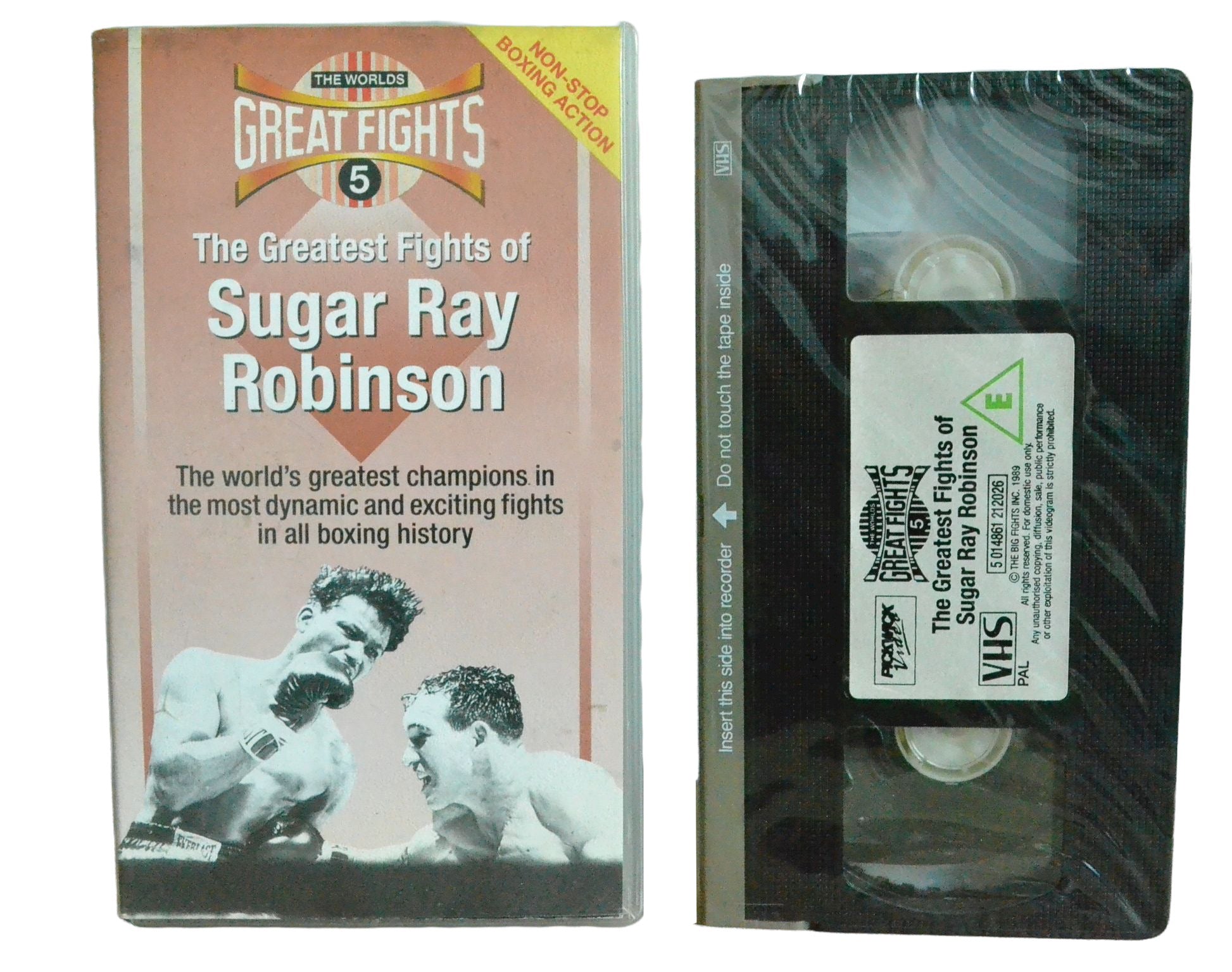 The Greatest Fights Of Sugar Ray Robinson - Sugar Ray Robinson - Pickwick Video - Boxing - Pal VHS-