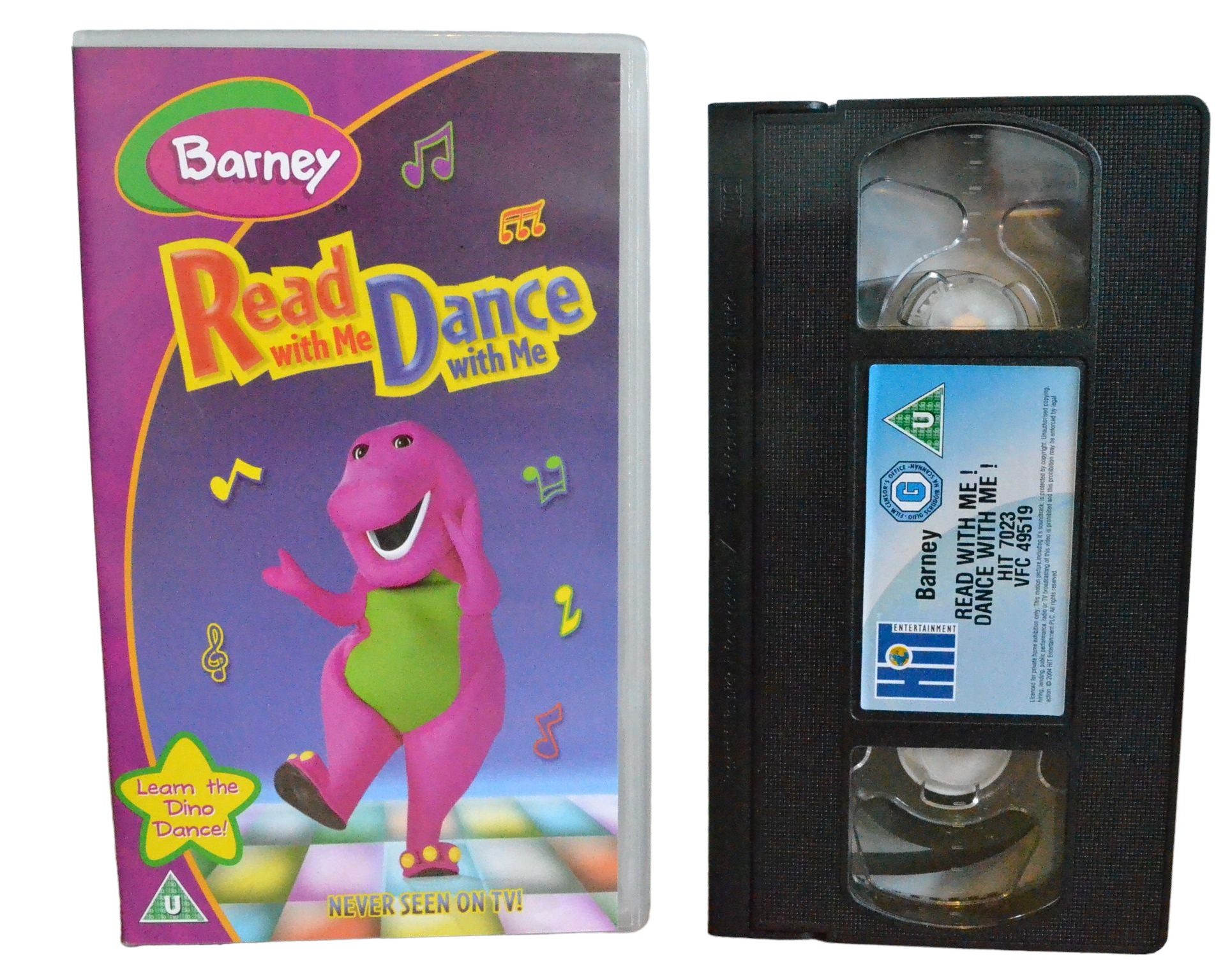 Barney : Read With Me Dance With Me - Hit Entertainment - HIT7023 - Children - Pal - VHS-