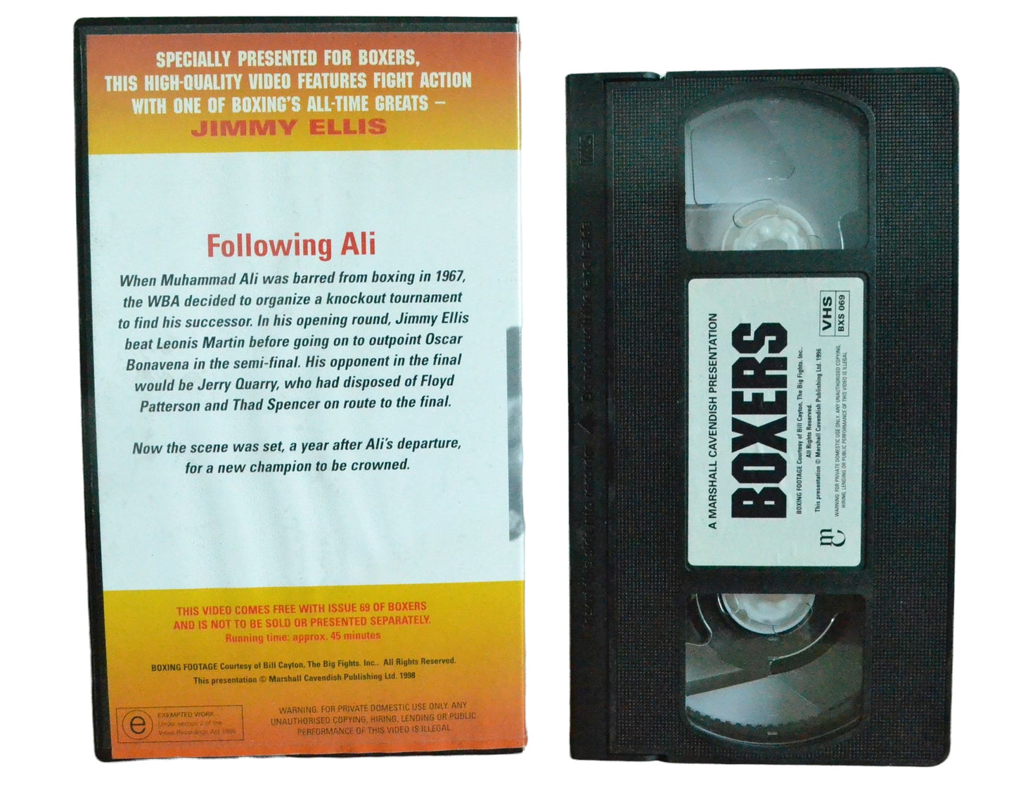 Jimmy Ellis - Boxers - A Marshall Cavendish Video Collection - Jimmy Ellis - Boxers 69 - Boxing - Pal VHS-