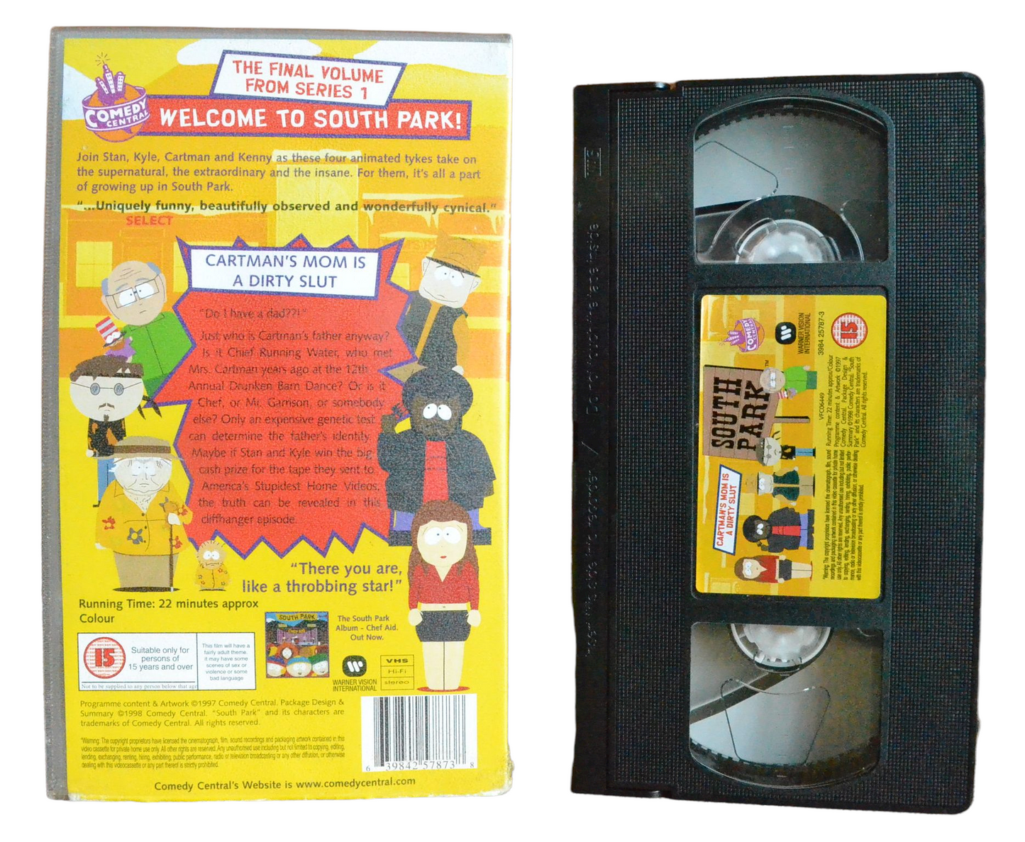 South Park: Cartman's Mom is a Dirty Slut (The Final Volume from Series 1) - Warner Vision International - Vintage - Pal VHS-