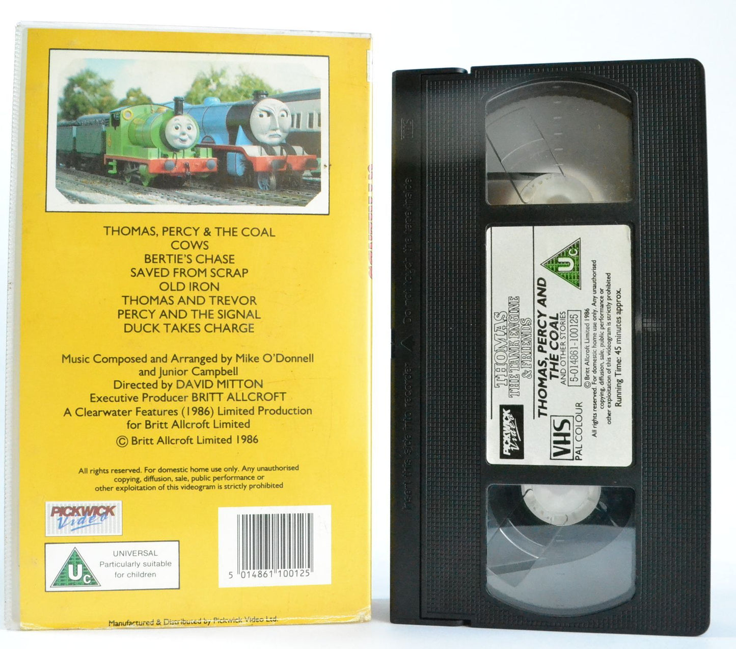 Thomas, Percy And The Coal: Ringo Star (1986) Britt Allcroft Pickwick - Kids - VHS-